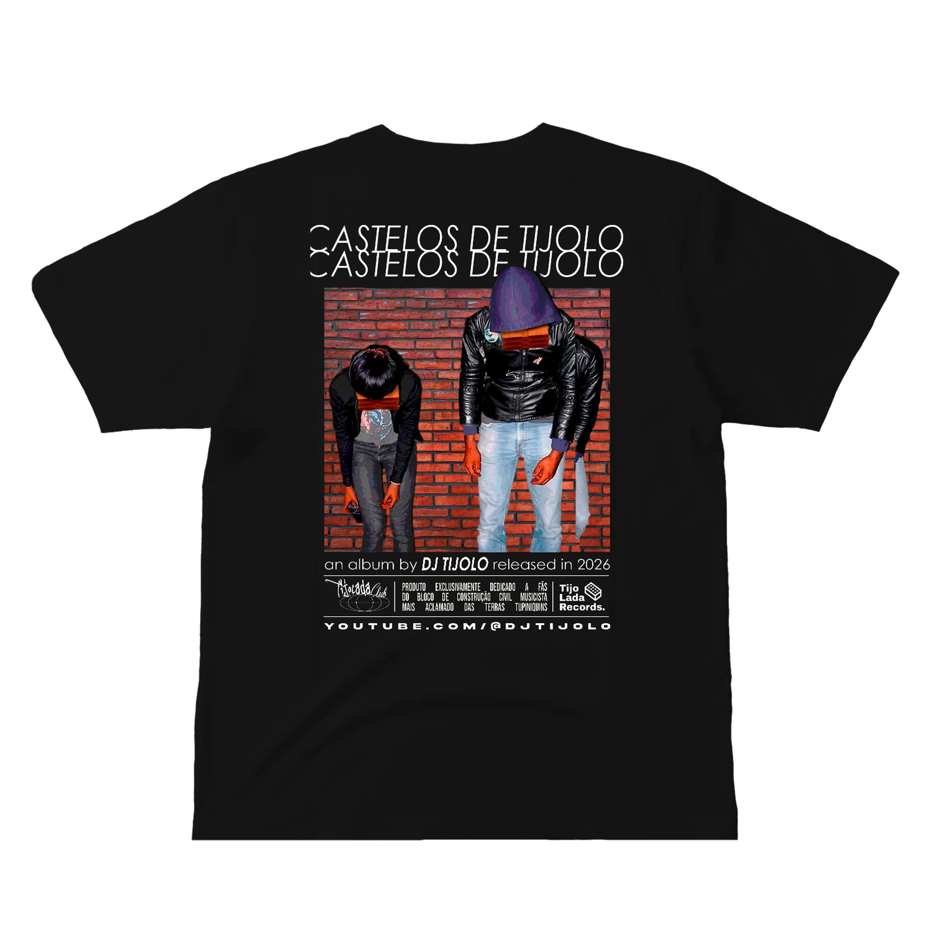 Camiseta Castelos de Tijolo - Costas - 100% Algodão de DJ TIJOLO — imagem 5 de 6
