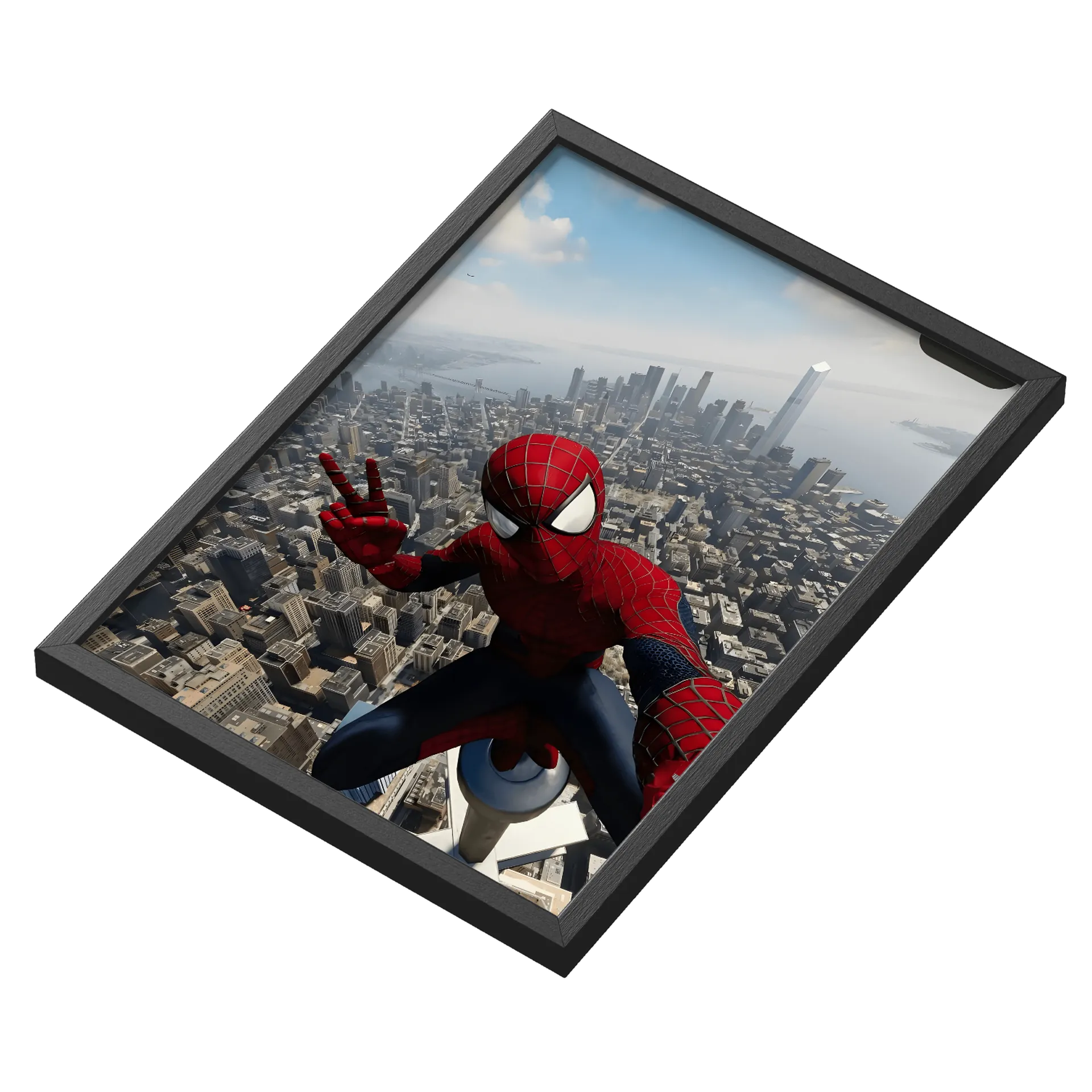 Quadro Homem Aranha com Vidro e MDF - Imagem 3