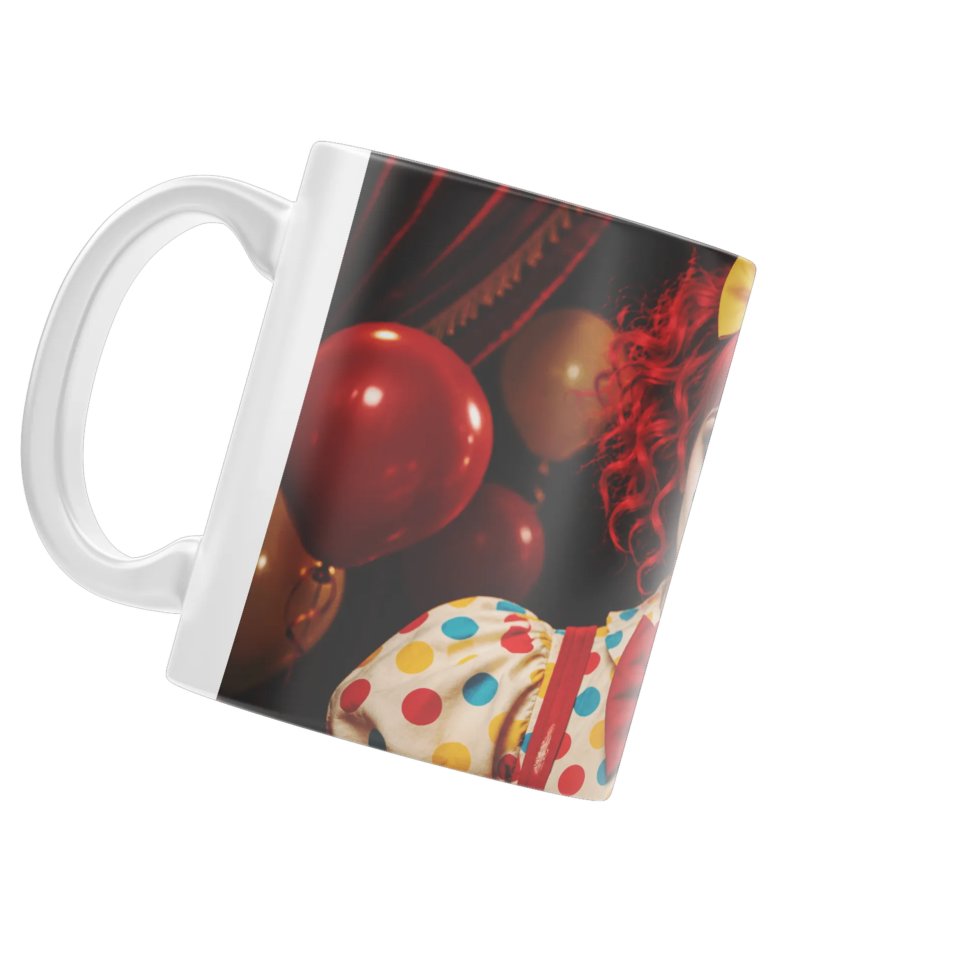 Caneca Palhaça Ruiva com Balões Coloridos 325ml - Imagem 3