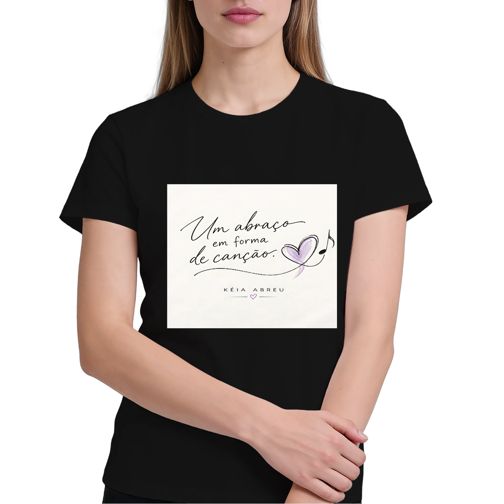 Camiseta Estampa Poética Ambraço em Forma de Canção 100% - Imagem 3