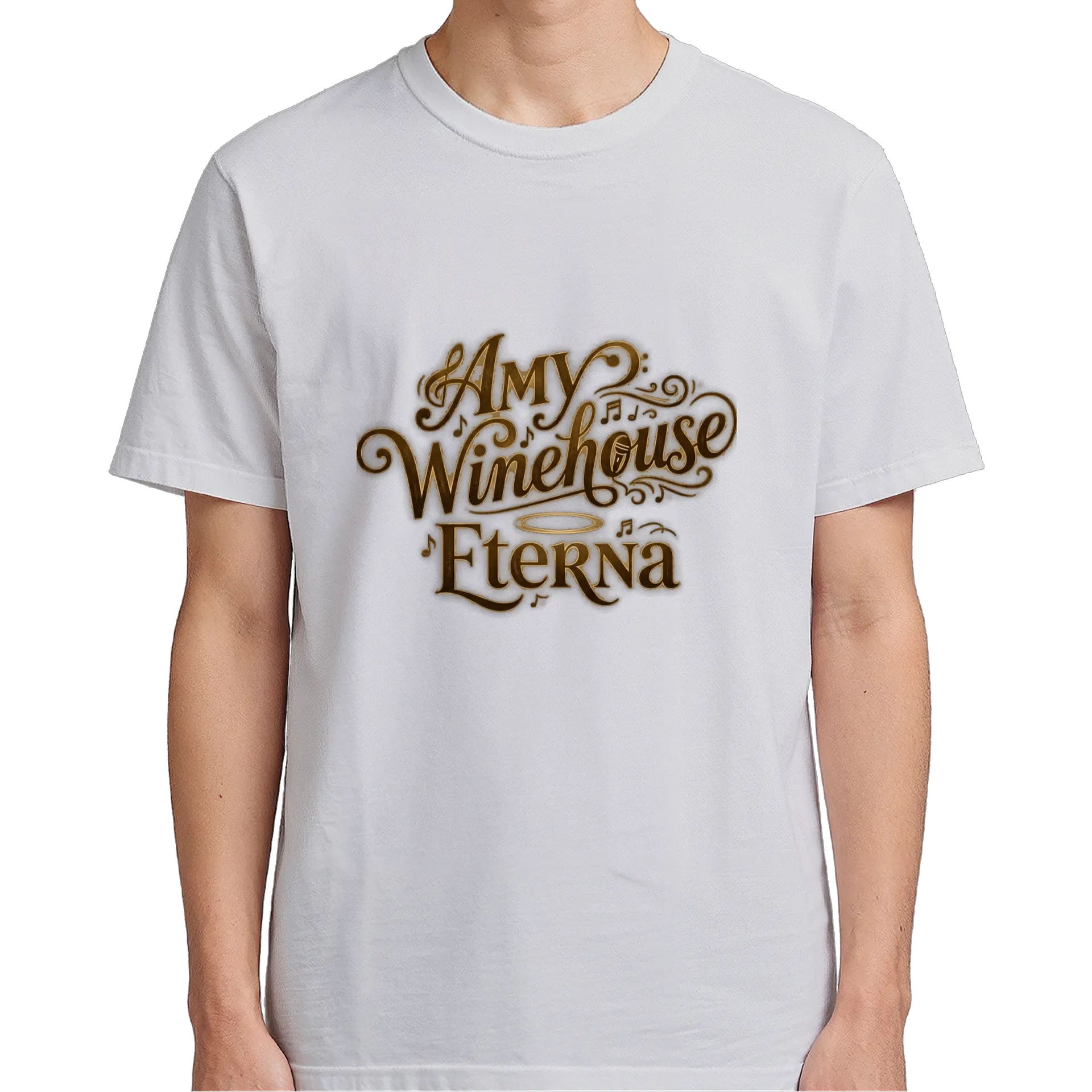Camiseta Estampa Tipográfica Amy Winehouse 100% Algodão de Caneca Store — imagem 4 de 6