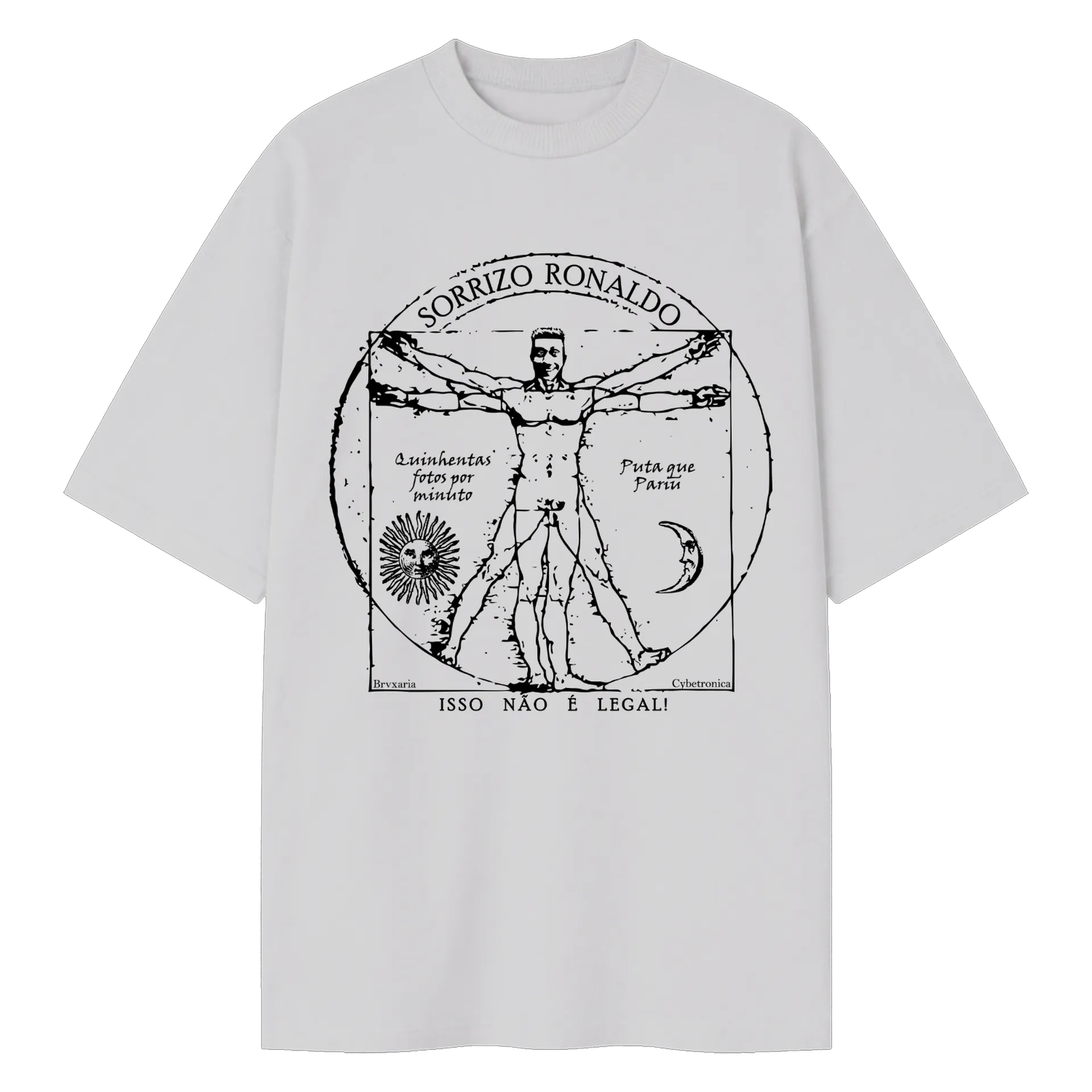 Oversized Sorrizo Ronaldo Branca (Estampa Branca) de BRVXO — imagem 1 de 6