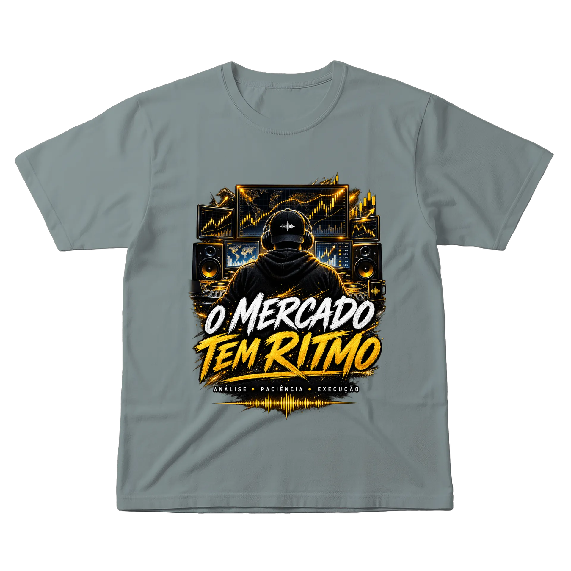 Camiseta Estampa O Mercado Tem Ritmo 100% Algodão - Imagem 1