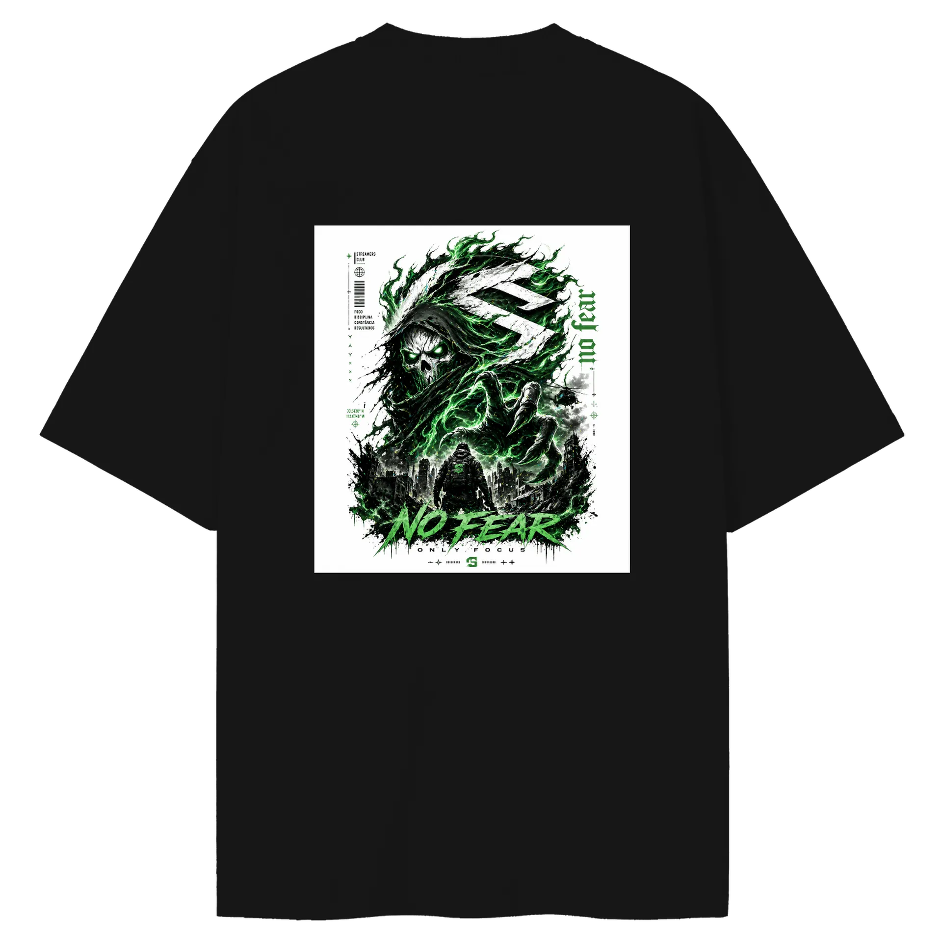 Camisa Oversized unisex Tee NO FEAR – Phantom Core de DexSaddat