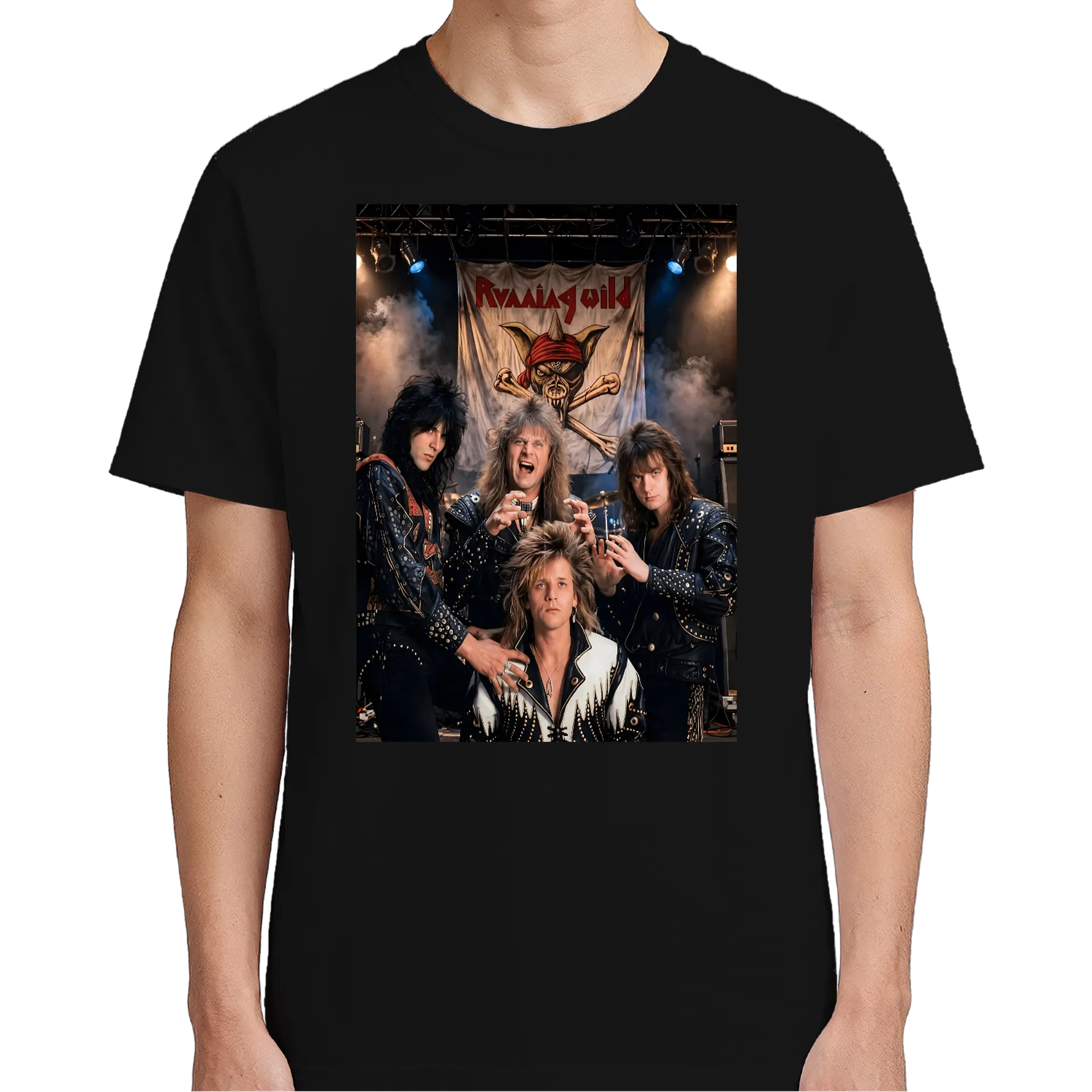 Camiseta Banda de Heavy Metal running wild 100% Algodão - Imagem 3
