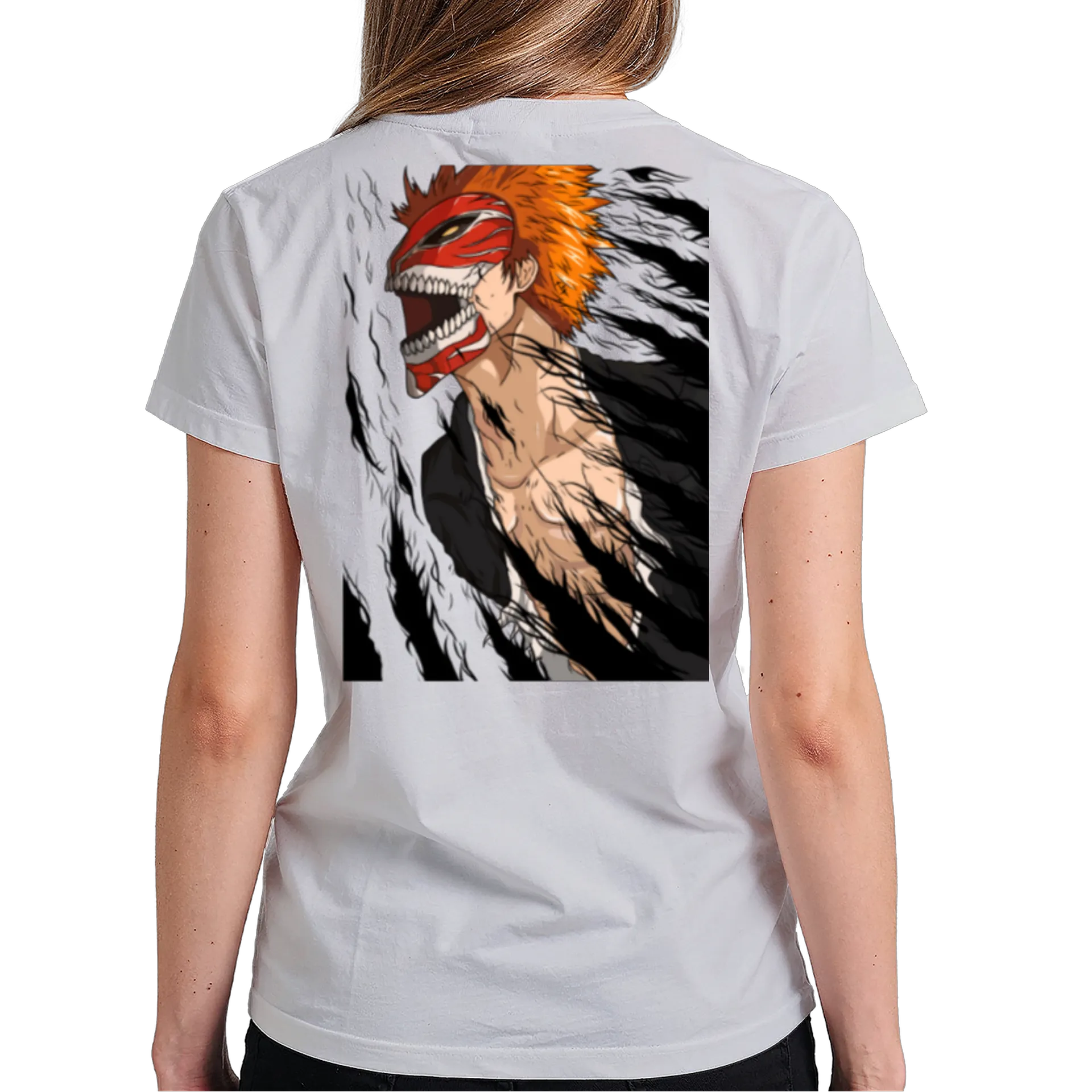 Camiseta Estampa Anime Máscara Vermelha 100% Algodão - Imagem 6