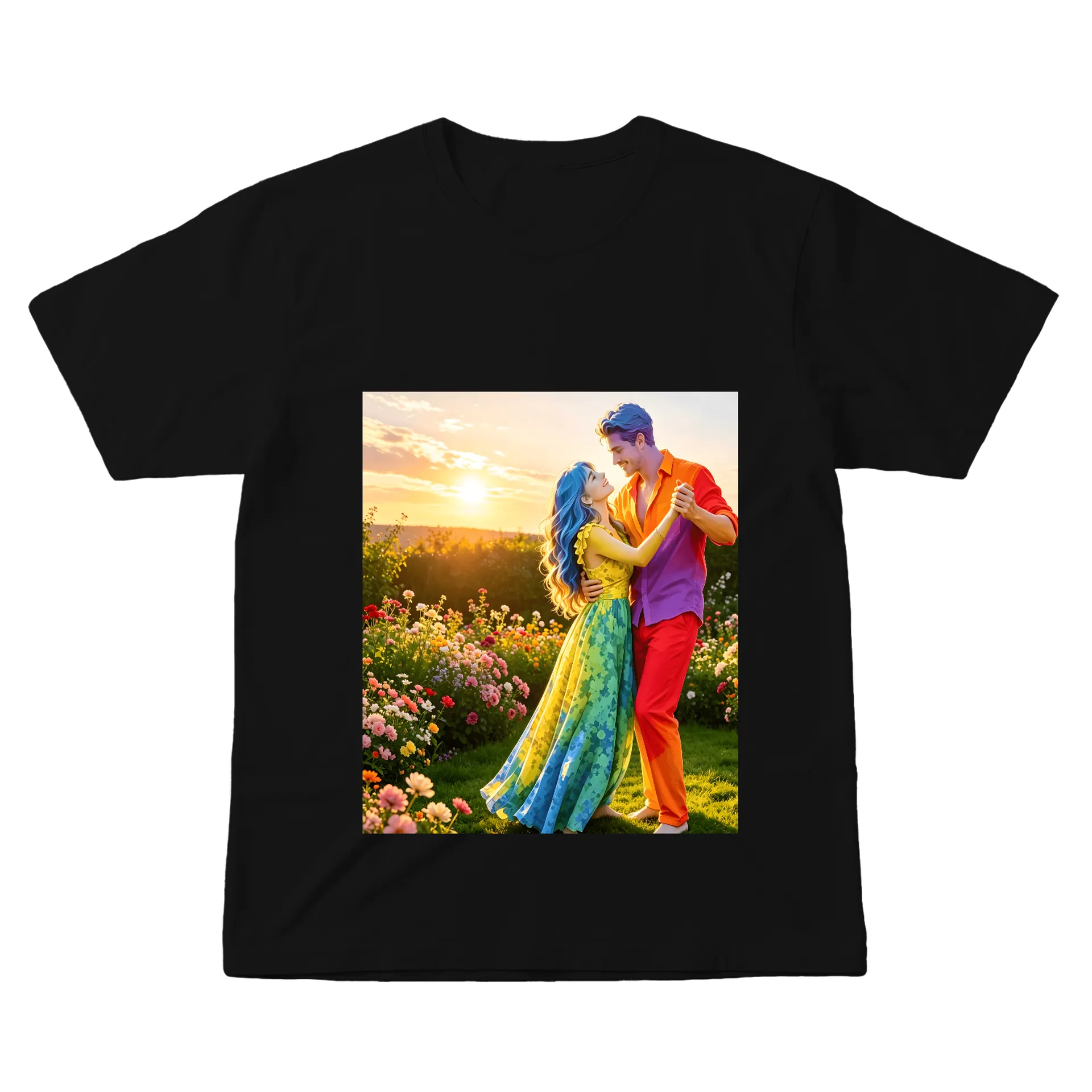 Camiseta Estampa Flor de Campo 100% Algodão - Imagem 1