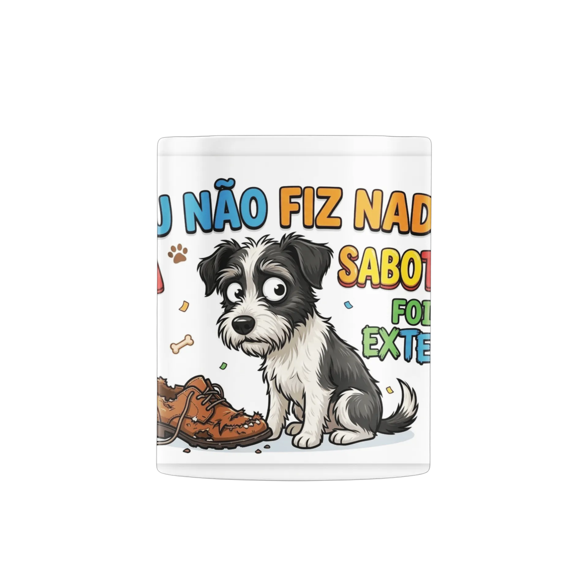Caneca Cachorro Sapato Rasgado Estampa Cartoon 325ml - Imagem 2