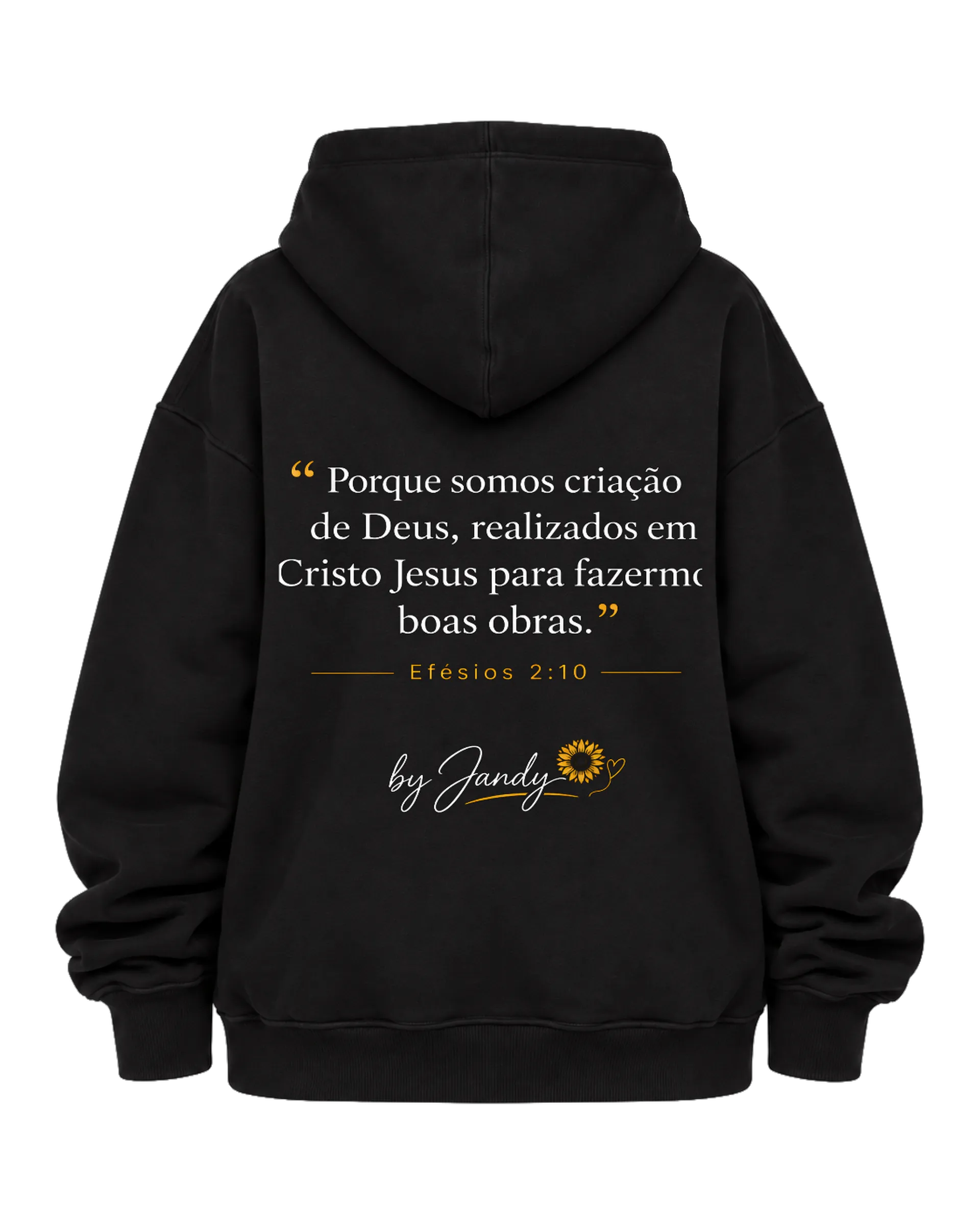 Blusa Moletom Canguru Estampa Cristã Tipográfica Эfesios - Imagem 6