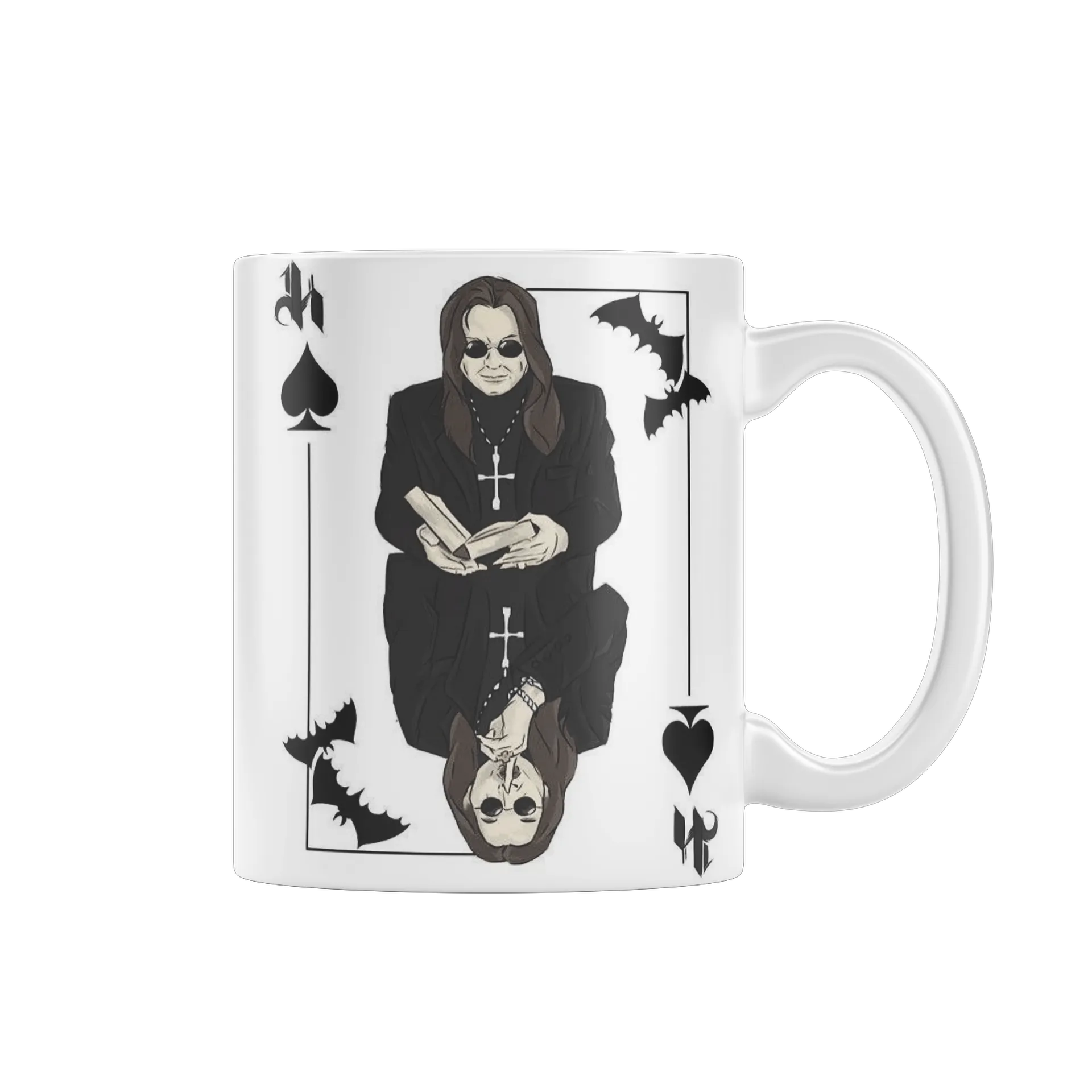 Caneca Porcelana Estampa Carta de Baralho 325ml - Imagem 1