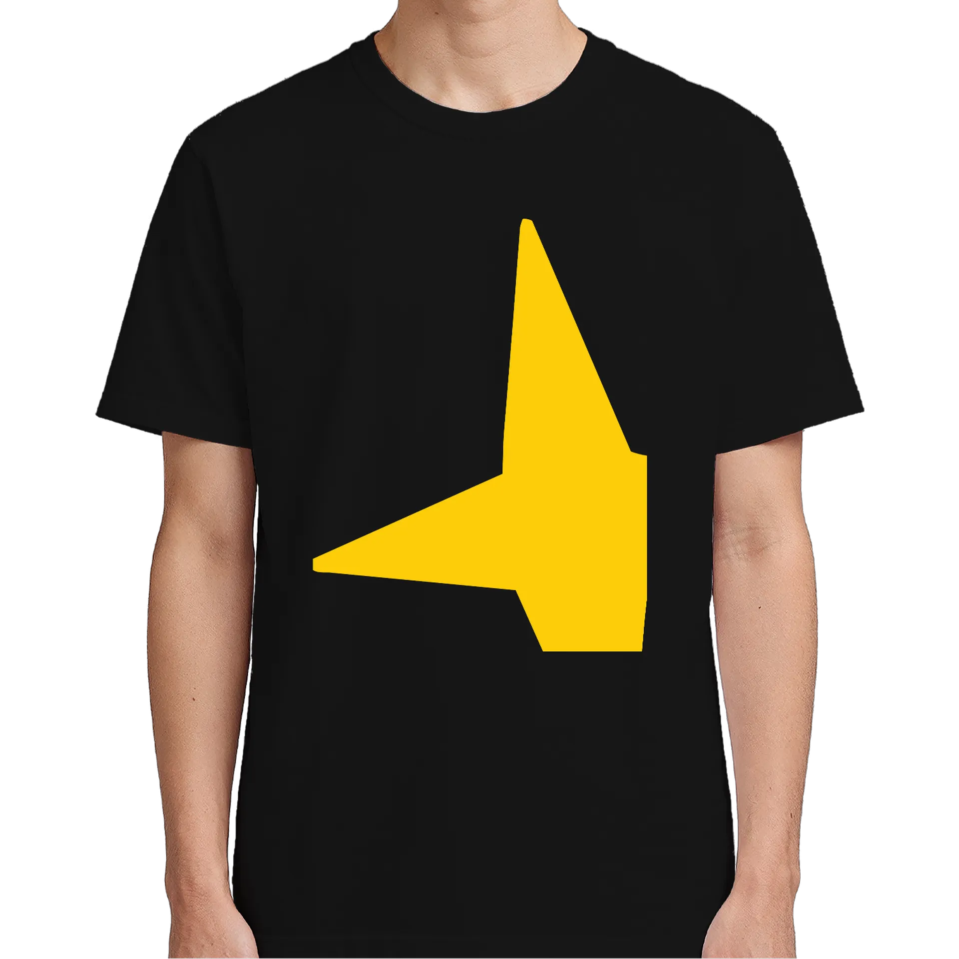 Camiseta Estrela Amarela Minimalista 100% Algodão - Imagem 4