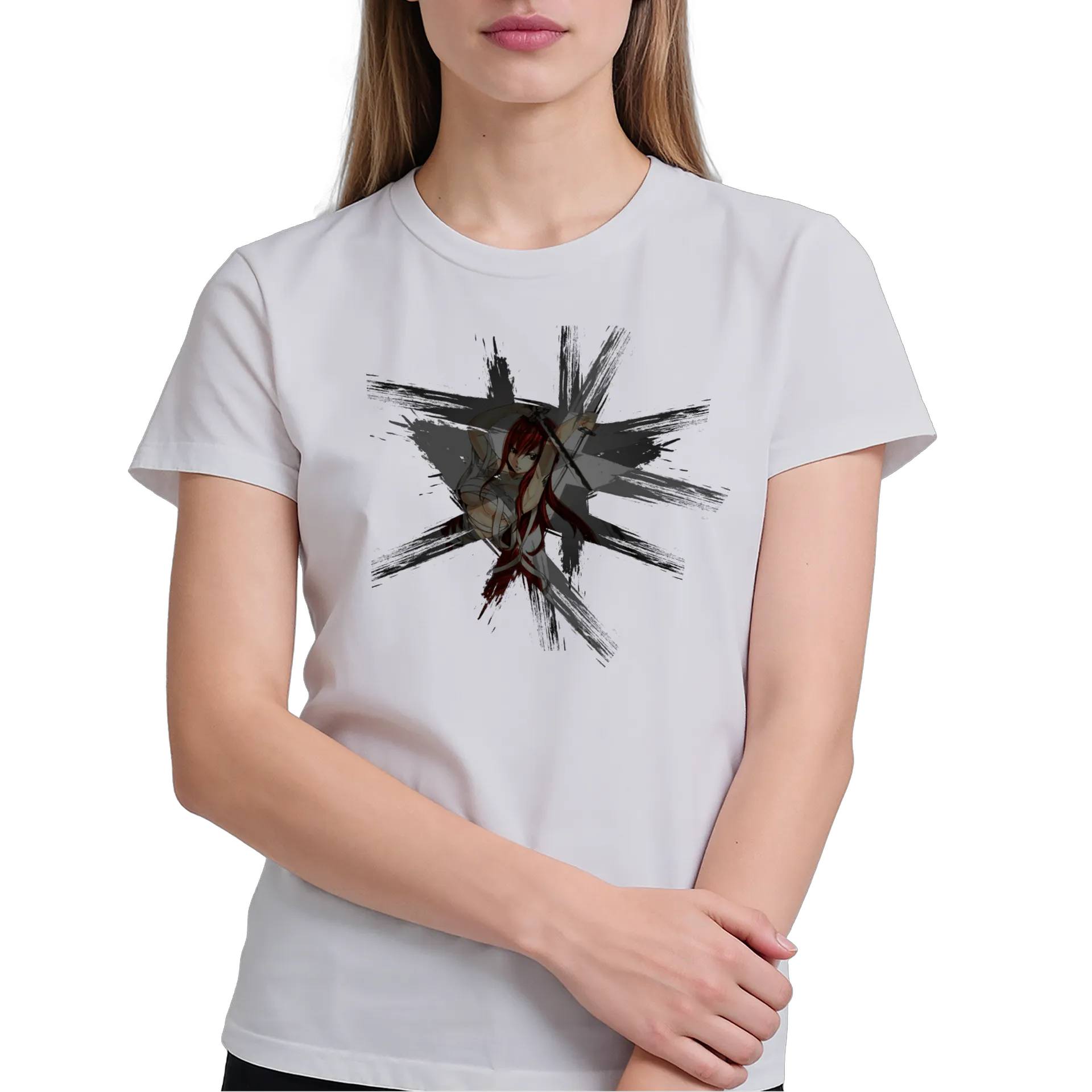 Camiseta Estampa Erza Fairy Tail 100% Algodão - Imagem 4