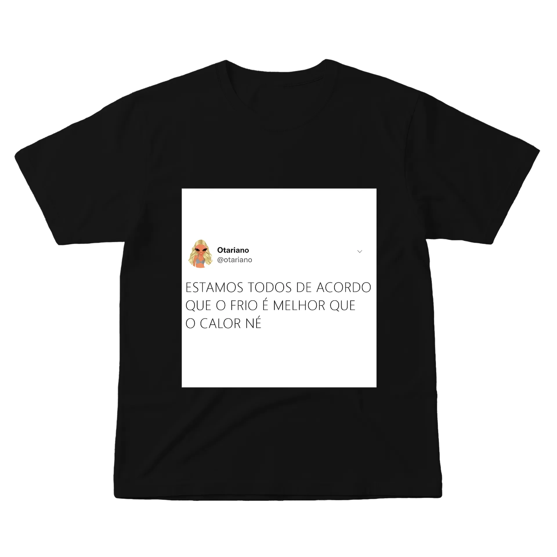 Camiseta Frase Tipográfica O Frio É Melhor 100% Algodão de demersonlastoria02 — imagem 1 de 6