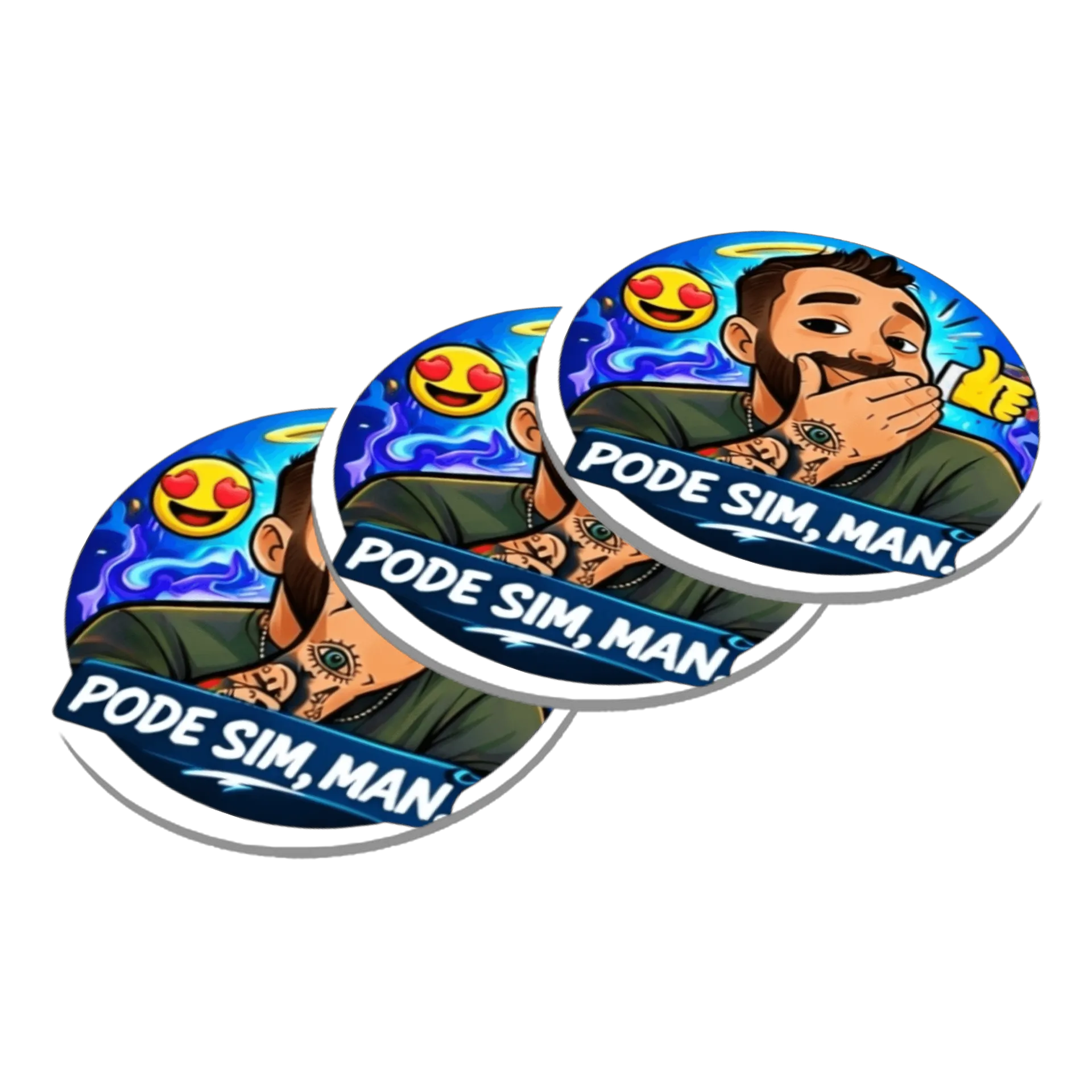 Porta-copos Pode sim AZUL - Imagem 3