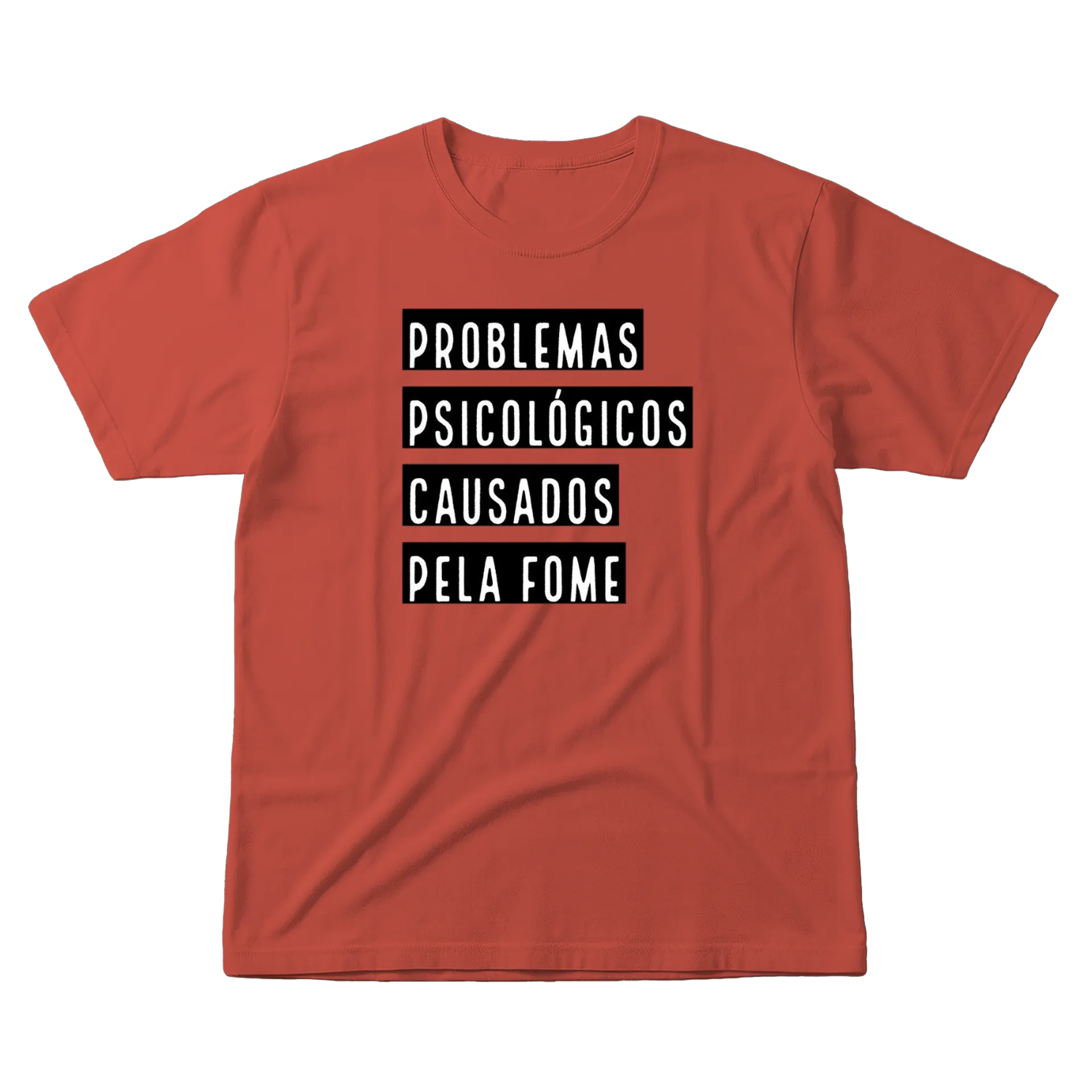 Camiseta Estampa Tipográfica Problemas Psicológicos 100% - Imagem 1