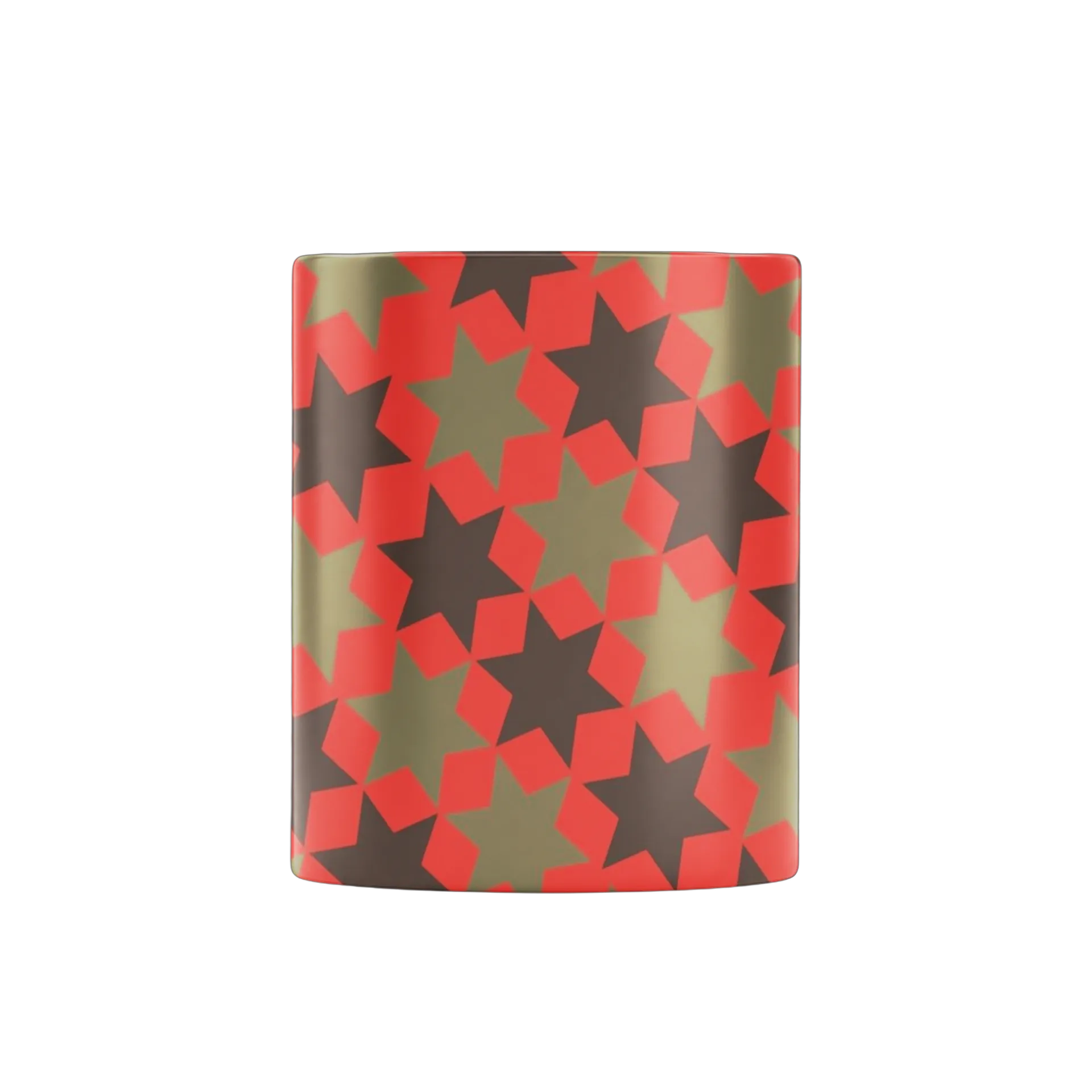 Caneca Porcelana Estampa Estrelas Vermelhas 325ml - Imagem 2