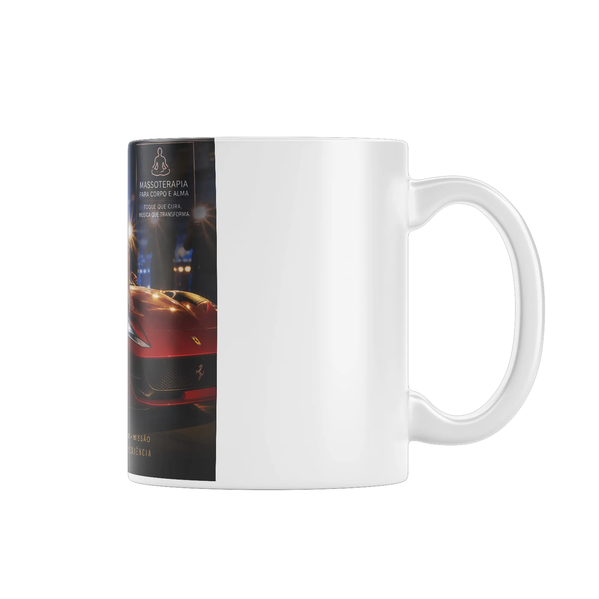 Caneca Branco Falcões Ferrari 325ml de Shiatsu personalizados — imagem 1 de 4