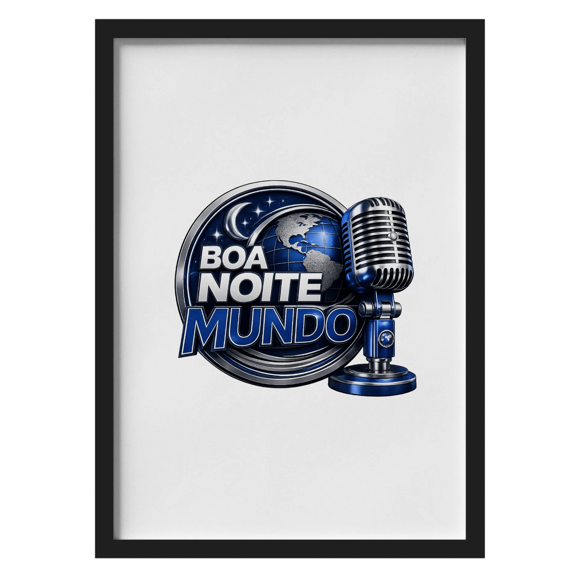 Quadro A3 personalizado de Boa Noite Mundo — imagem 1 de 3