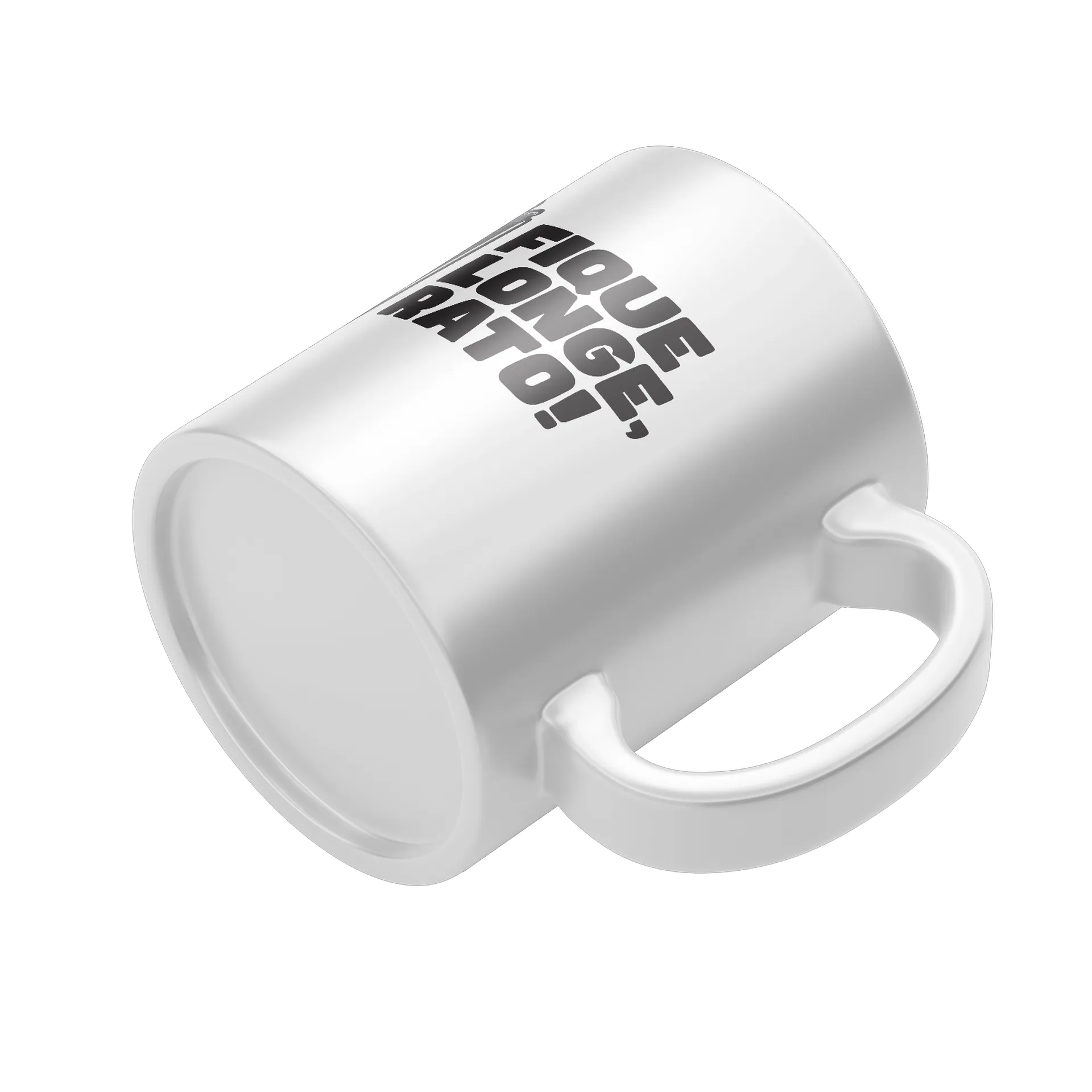 Caneca Porcelana Fique Longe Rato 325ml - Imagem 4