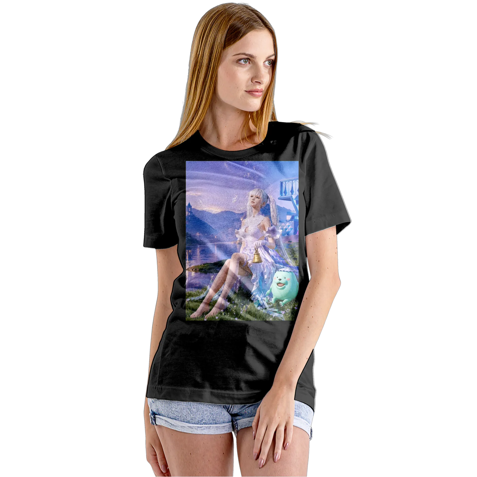 Camiseta Babylook Personagem de Cabelo Branco 100% Algodão - Imagem 5