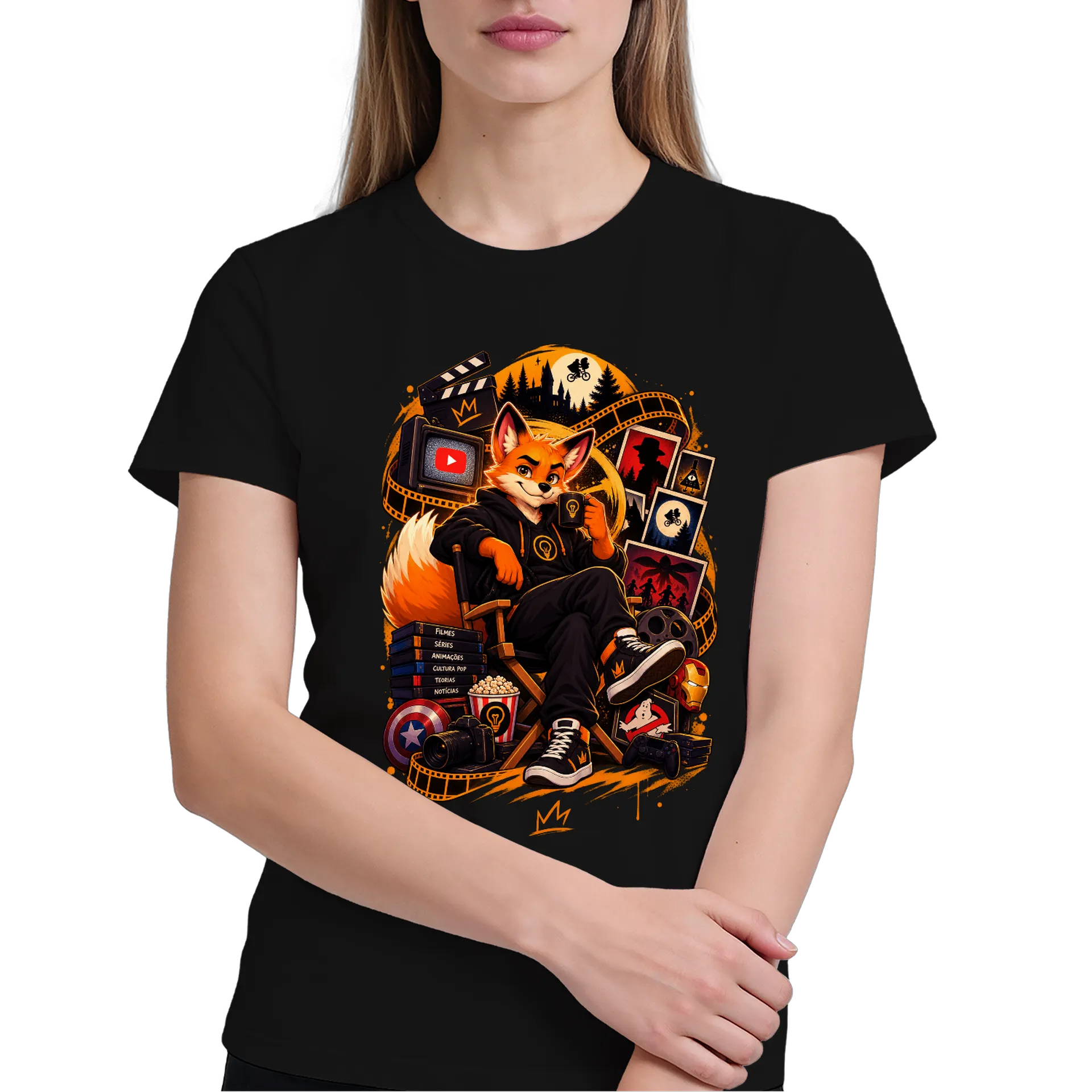 Camiseta Raposa Foxy Luz 100% Algodão - Imagem 4
