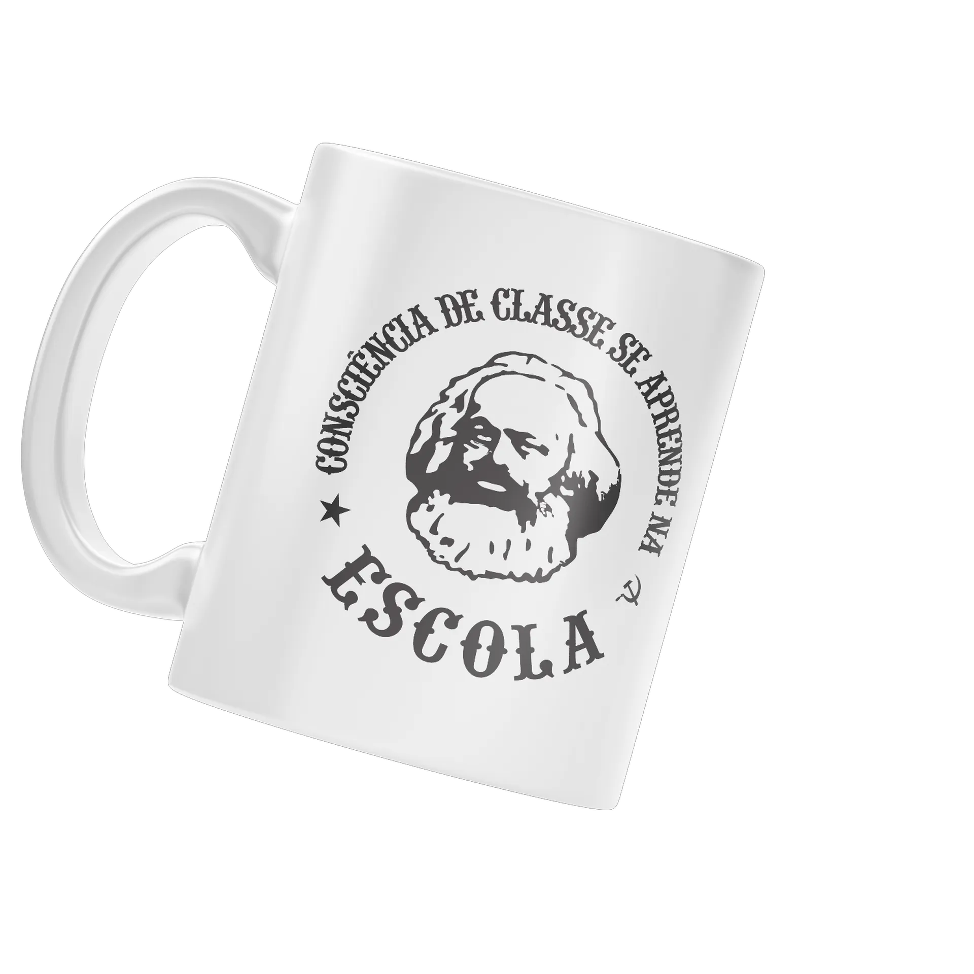 Caneca Porcelana Estampa Consciência de Classe 325ml - Imagem 3
