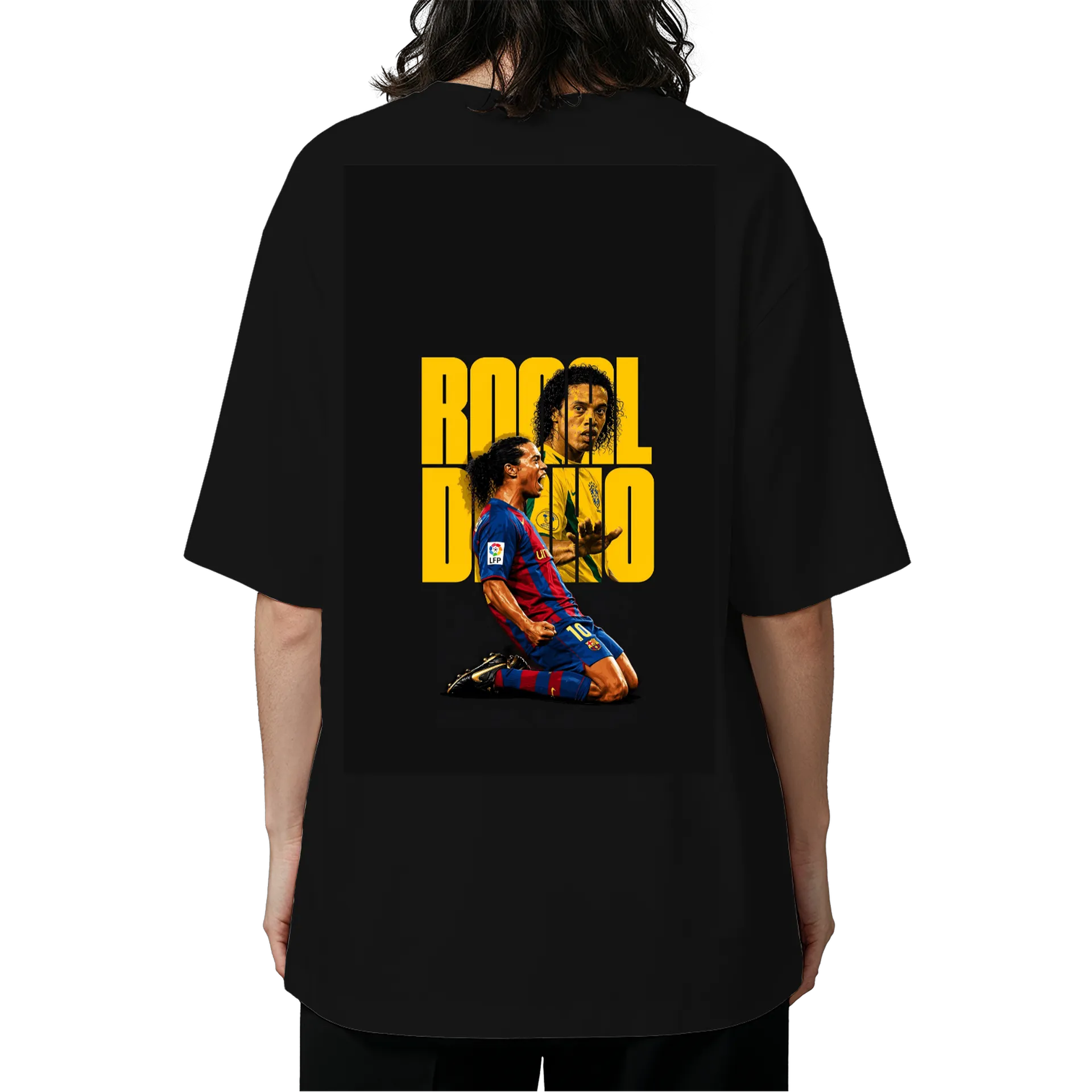 Camiseta Oversized Ronaldinho Estampa Personalizada 100% - Imagem 5