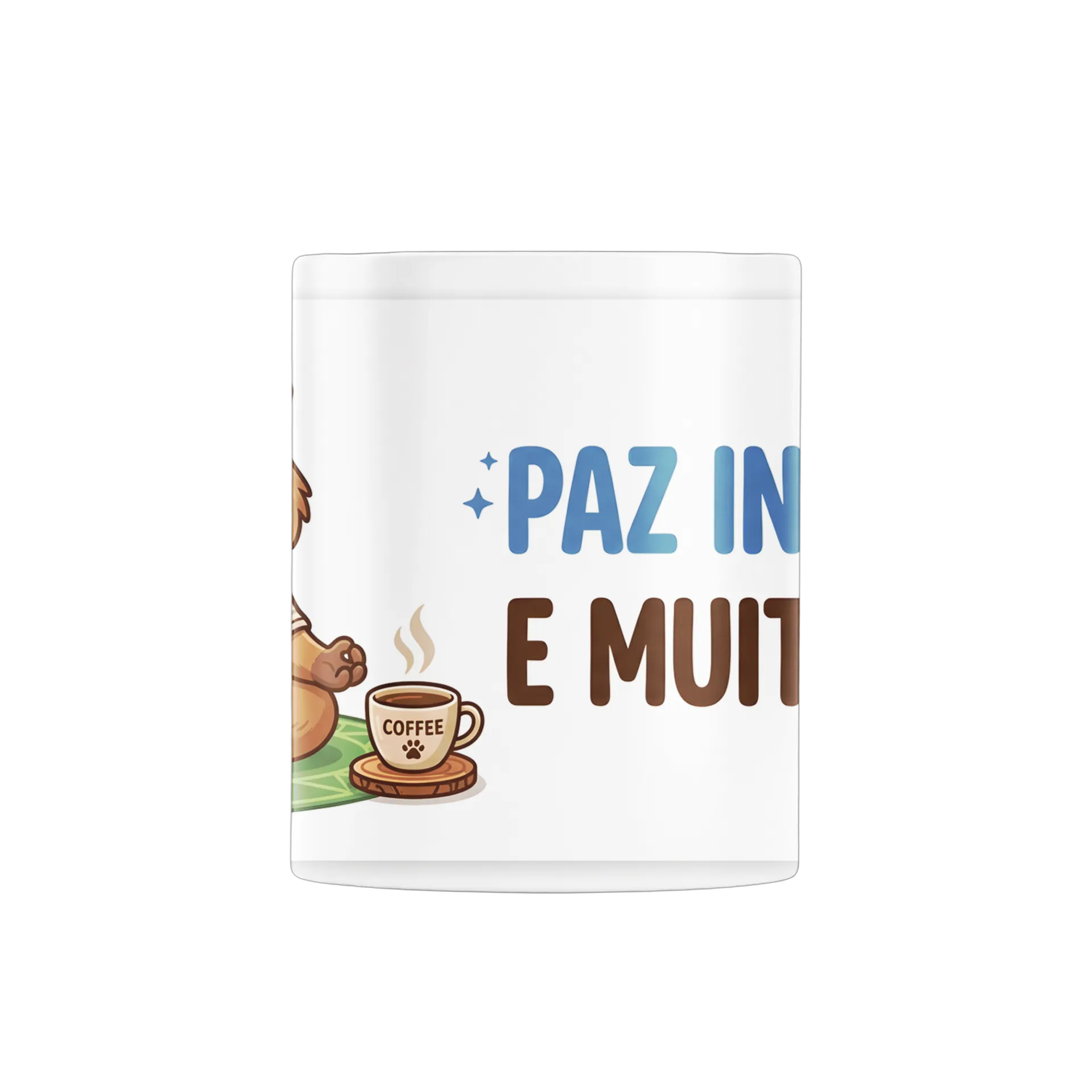 Caneca Capivara Meditando Paz Interior Café 325ml - Imagem 2