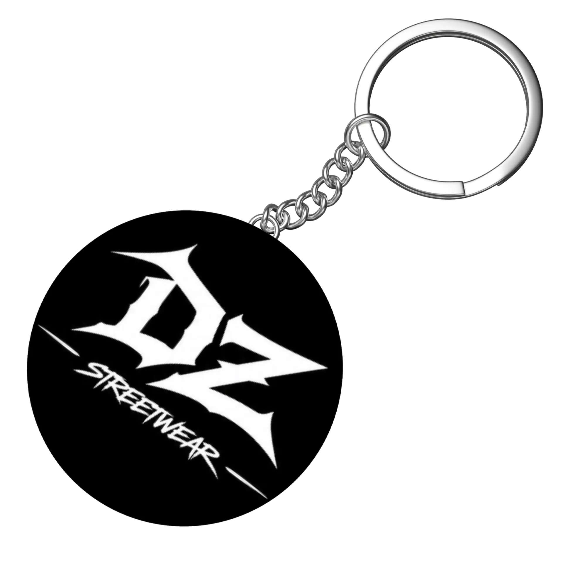 Chaveiro MDF Logo DZ Streetwear Tipográfico Preto e Branco - Imagem 4