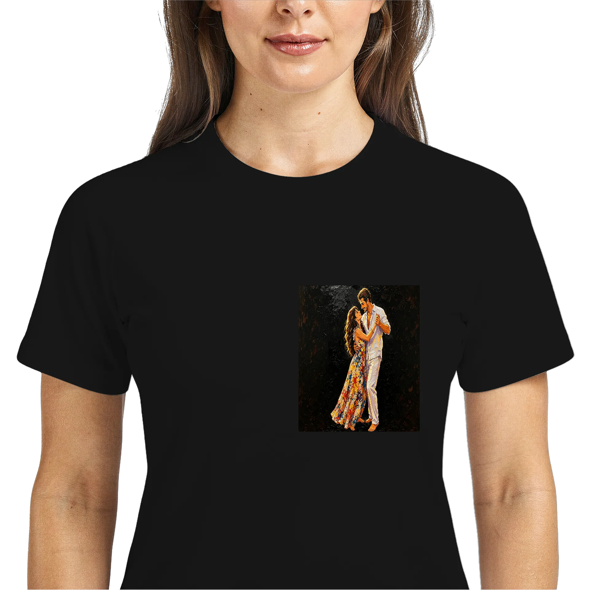 Camiseta Dry Fit Dançarinos Românticos Estampa Artística - Imagem 3