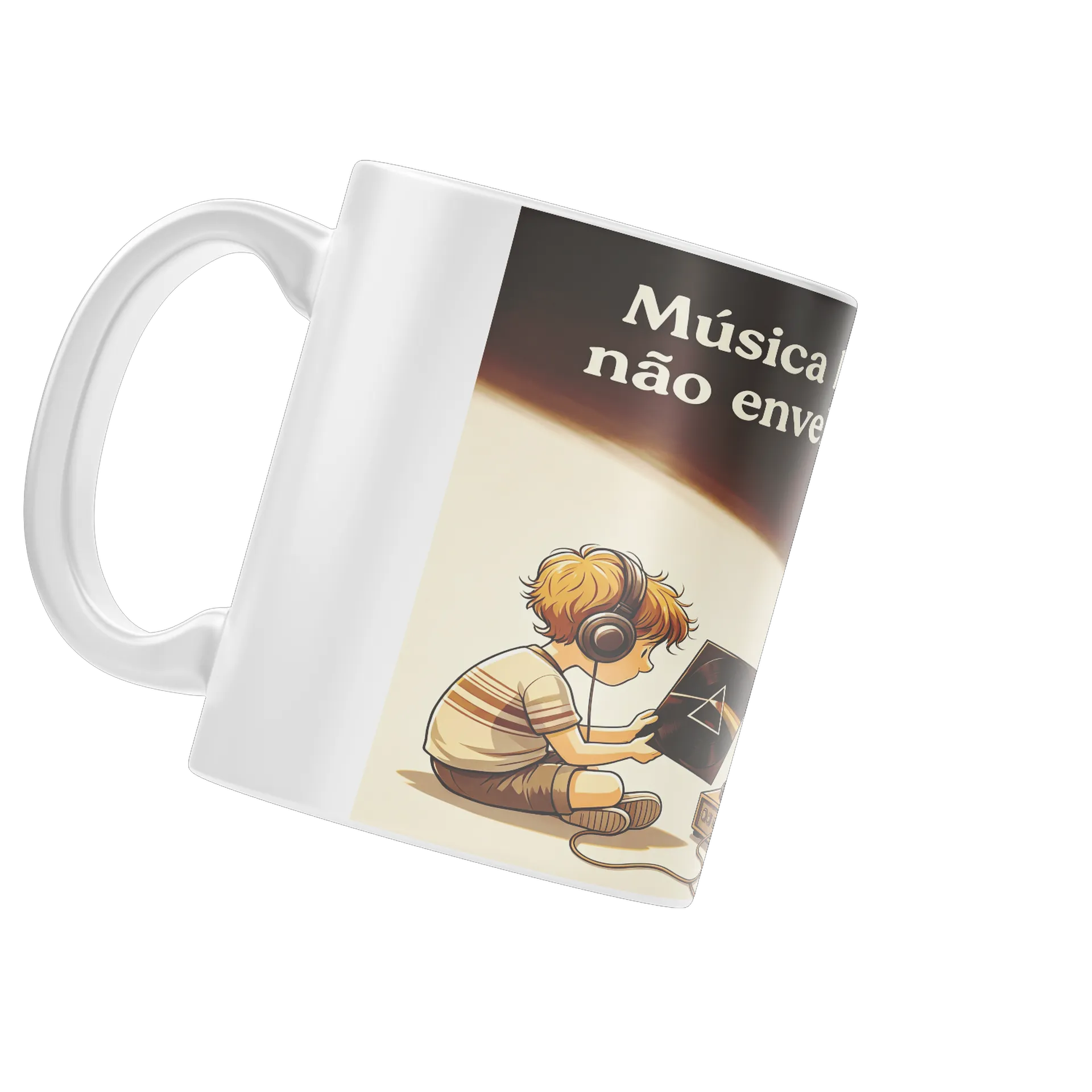 Caneca Porcelana Música Boa Não Envolve 325ml - Imagem 4