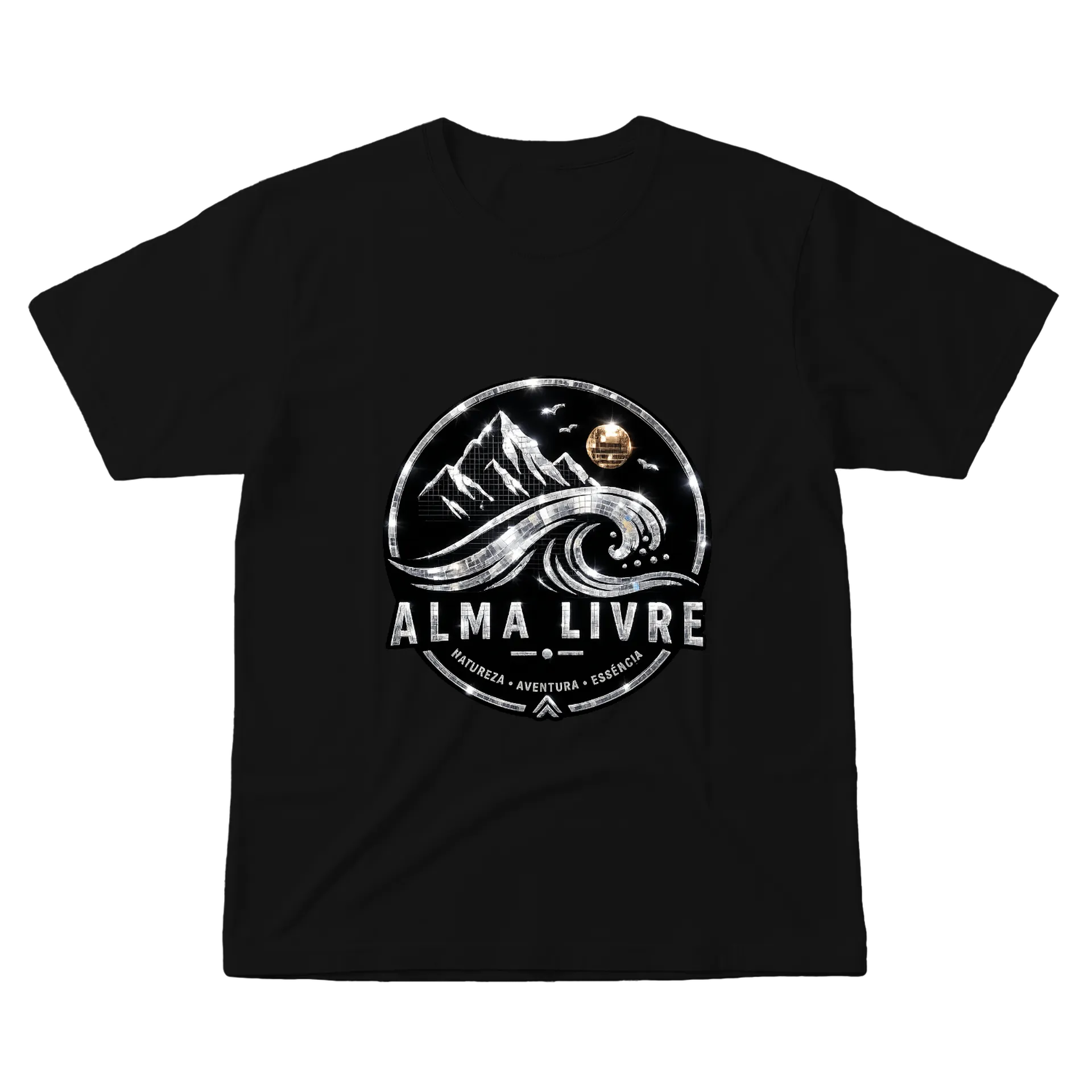 Camiseta Alma Livre Montanhas e Onda 100% Algodão - Imagem 1