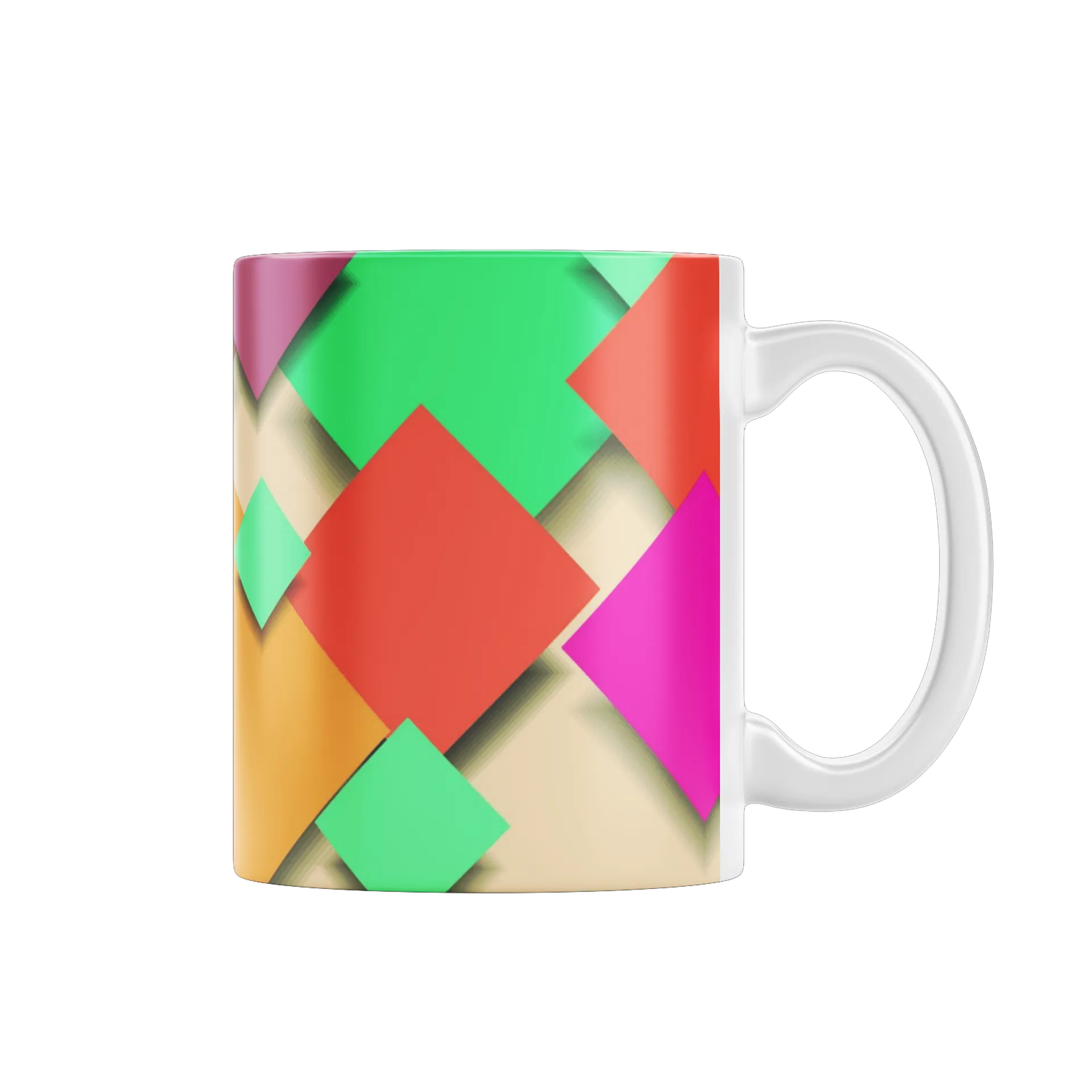 Caneca Estampa Abstrata Geométrica Neon 325ml - Imagem 1