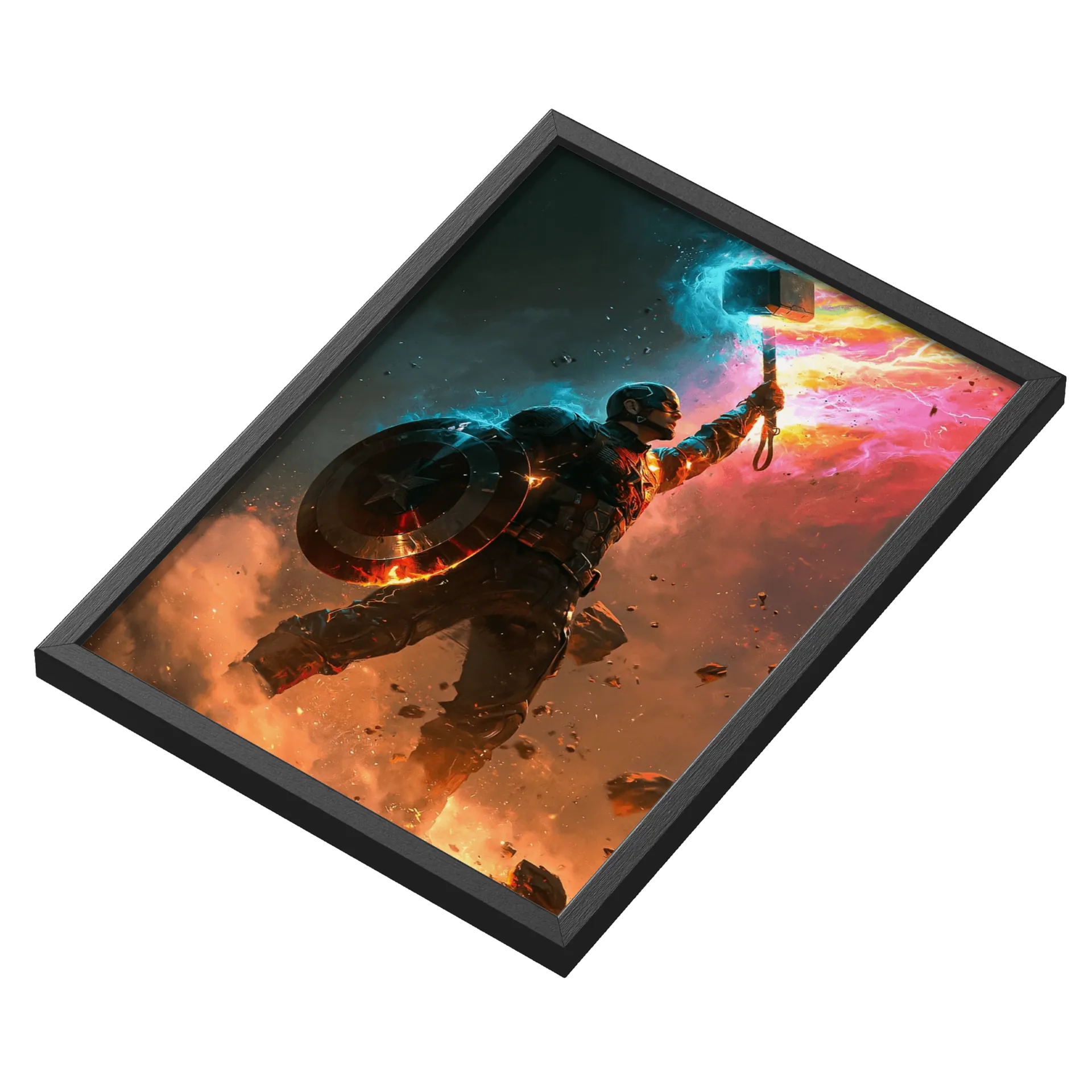 Quadro A3 personalizado Com Vidro de CAPITÃO ROGERS  — imagem 3 de 3