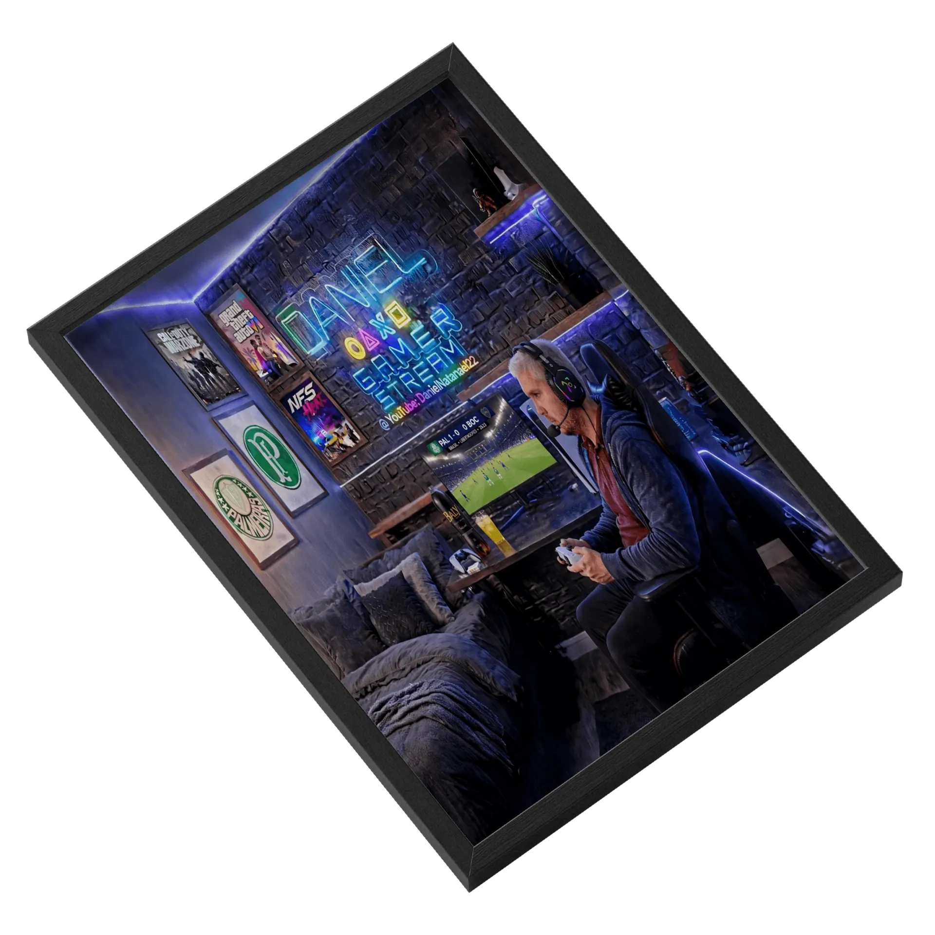 Quadro Gamer personalizado Com Vidro de DanielGamer — imagem 2 de 3