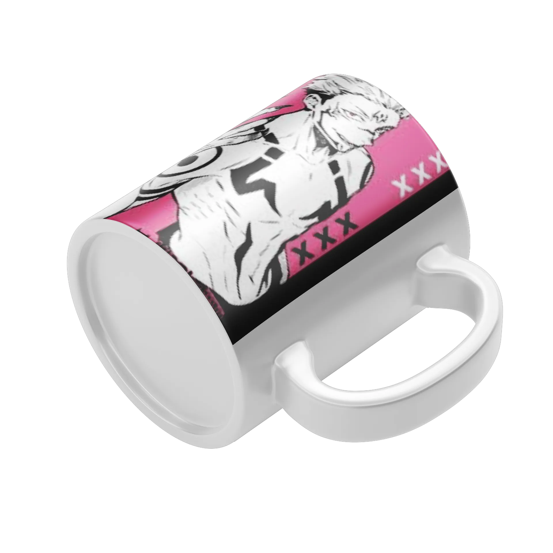 Caneca Porcelana Estampa Personagem Estilo Manga Branco - Imagem 4