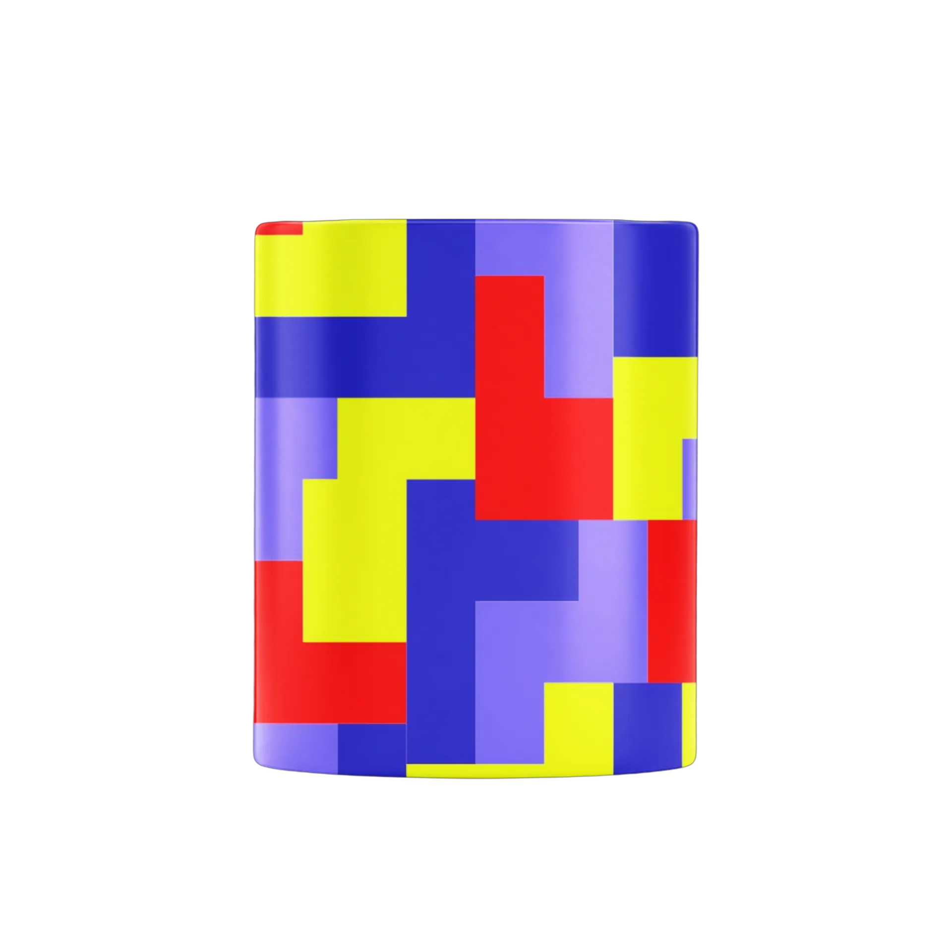 Caneca Porcelana Abstrata Color Blocks 325ml - Imagem 2