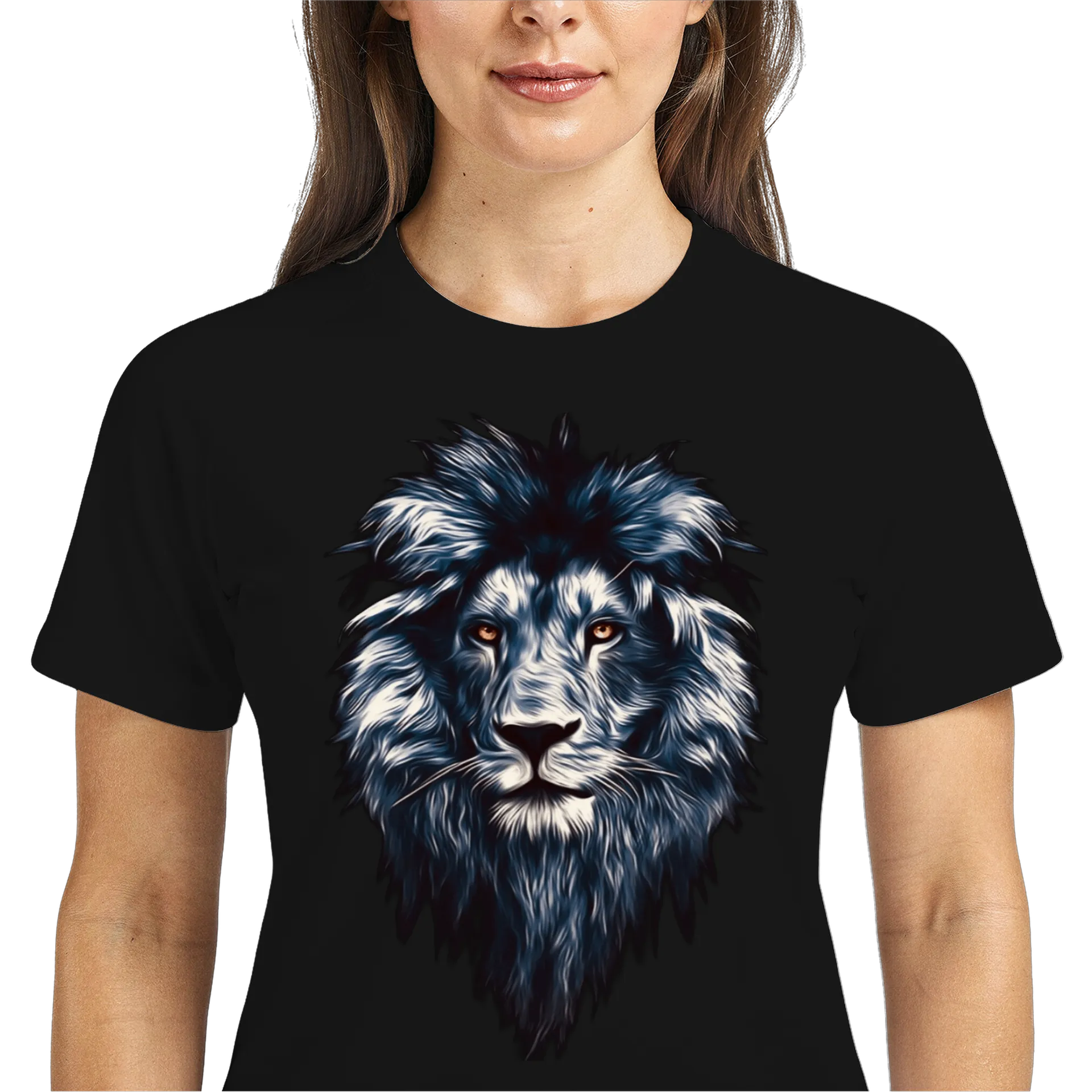Camiseta Dry Fit Leão Azul 100% Polyester - Imagem 3