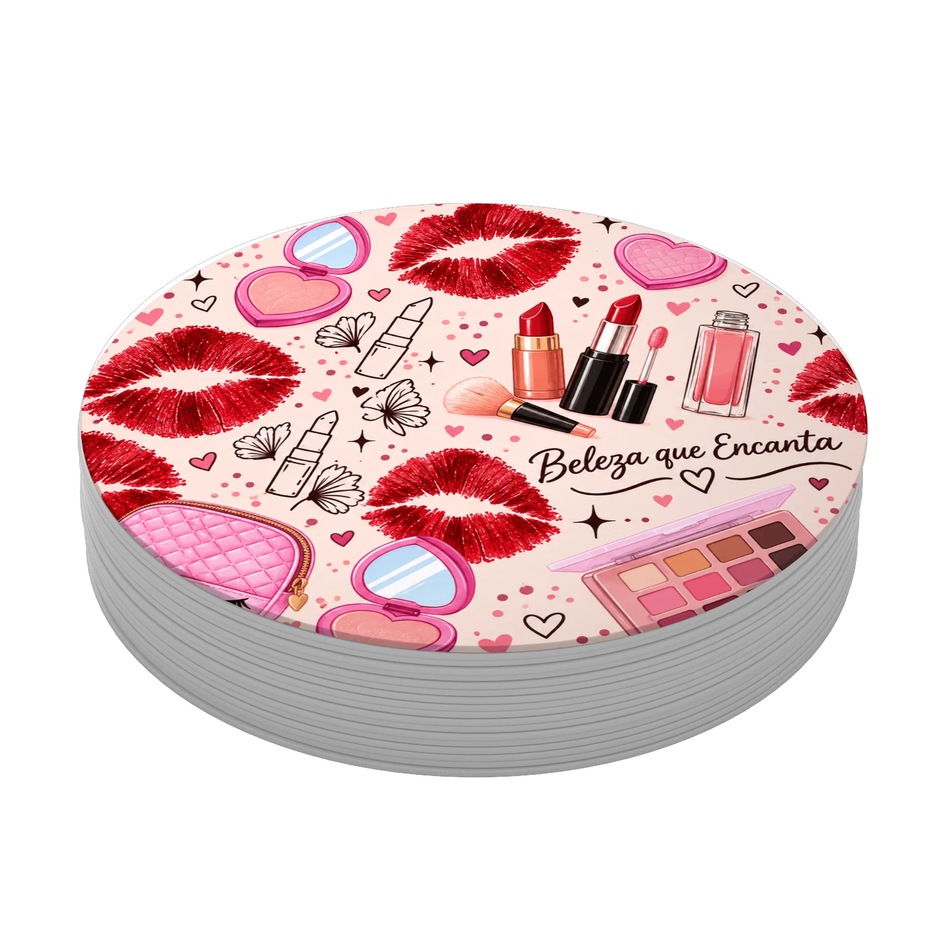 Porta-Copos Beleza que Encanta | Batons e Make - Imagem 3