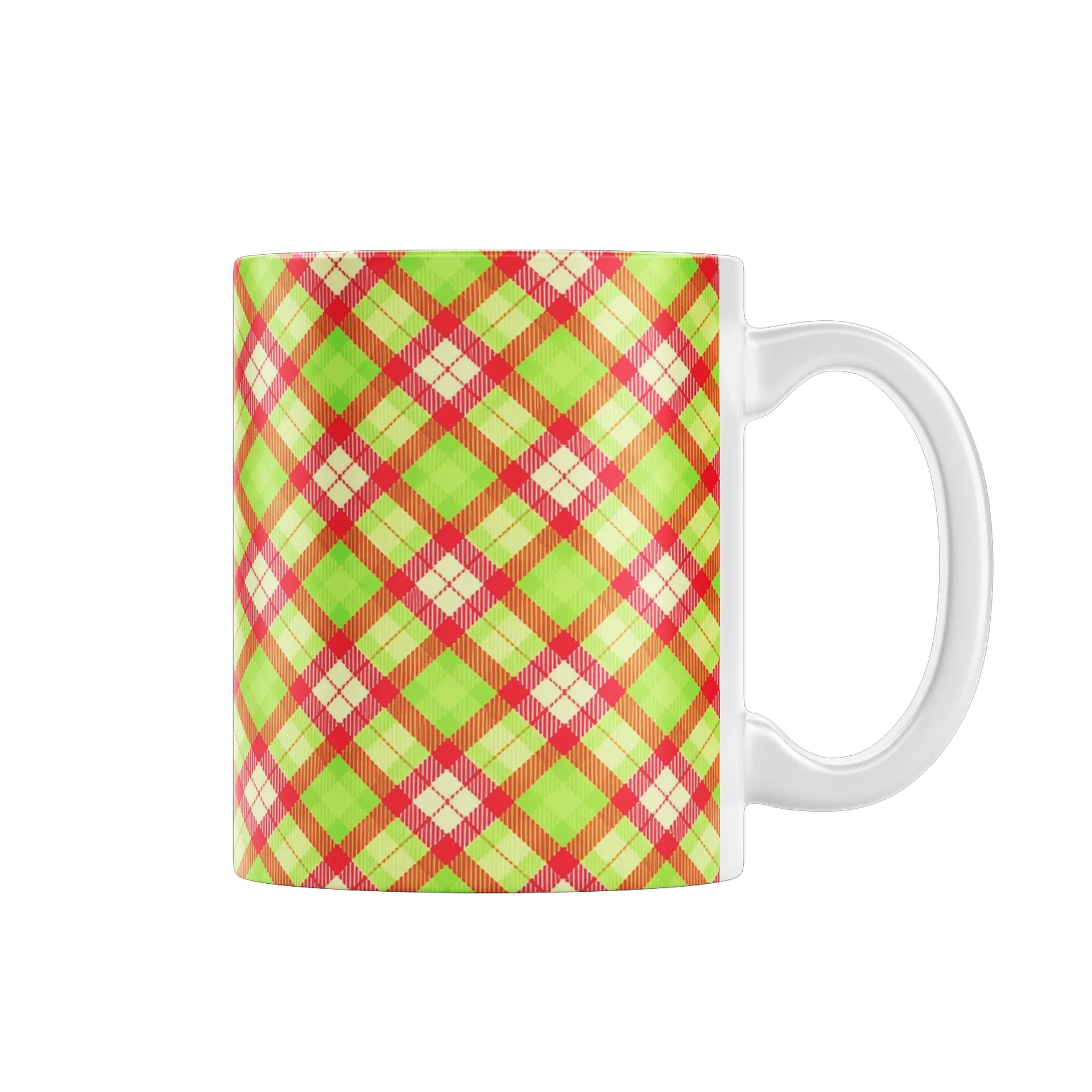 Caneca Porcelana Plaid Coralim 325ml - Imagem 1