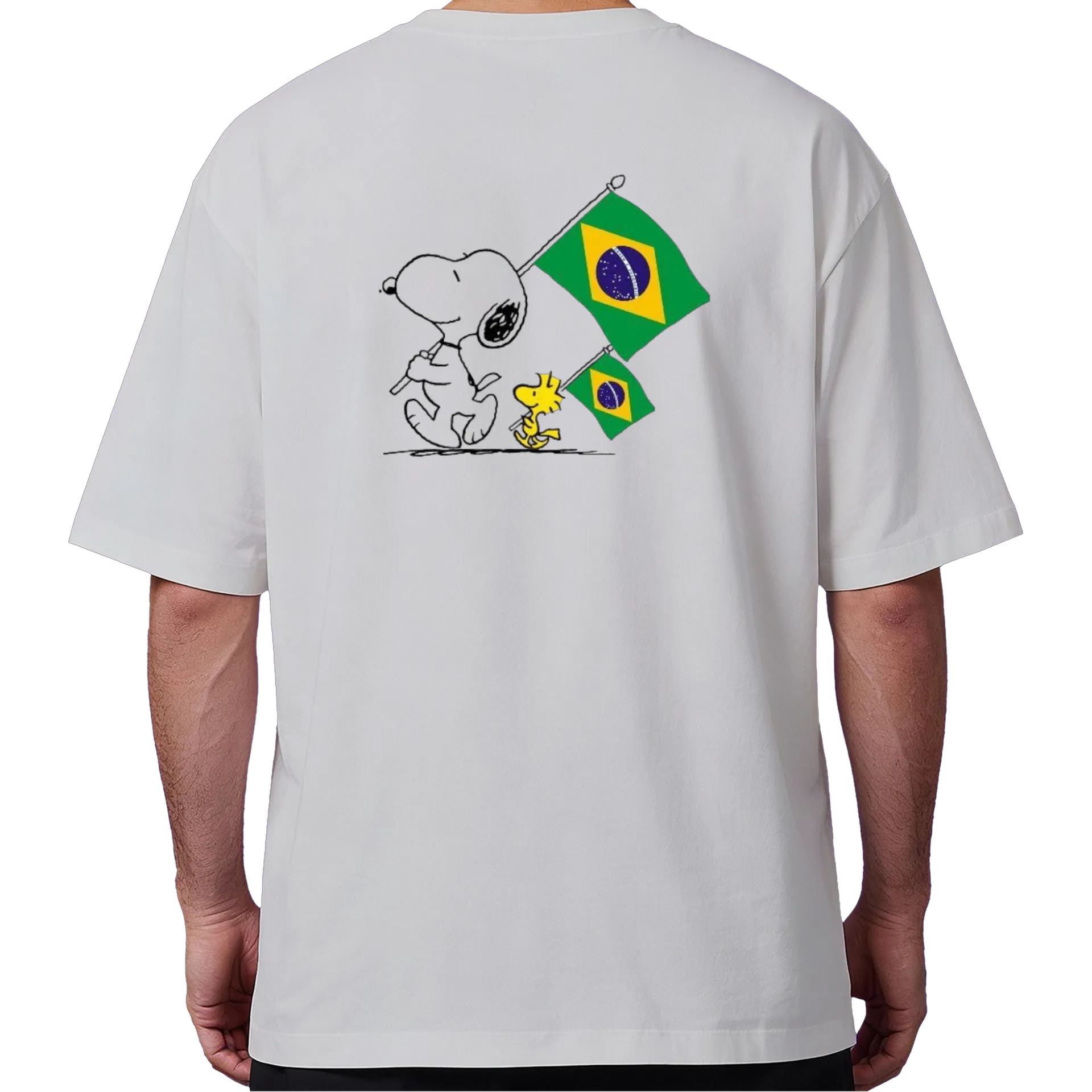 Camiseta Oversized Snoopy Bandeira Brasil - Imagem 6