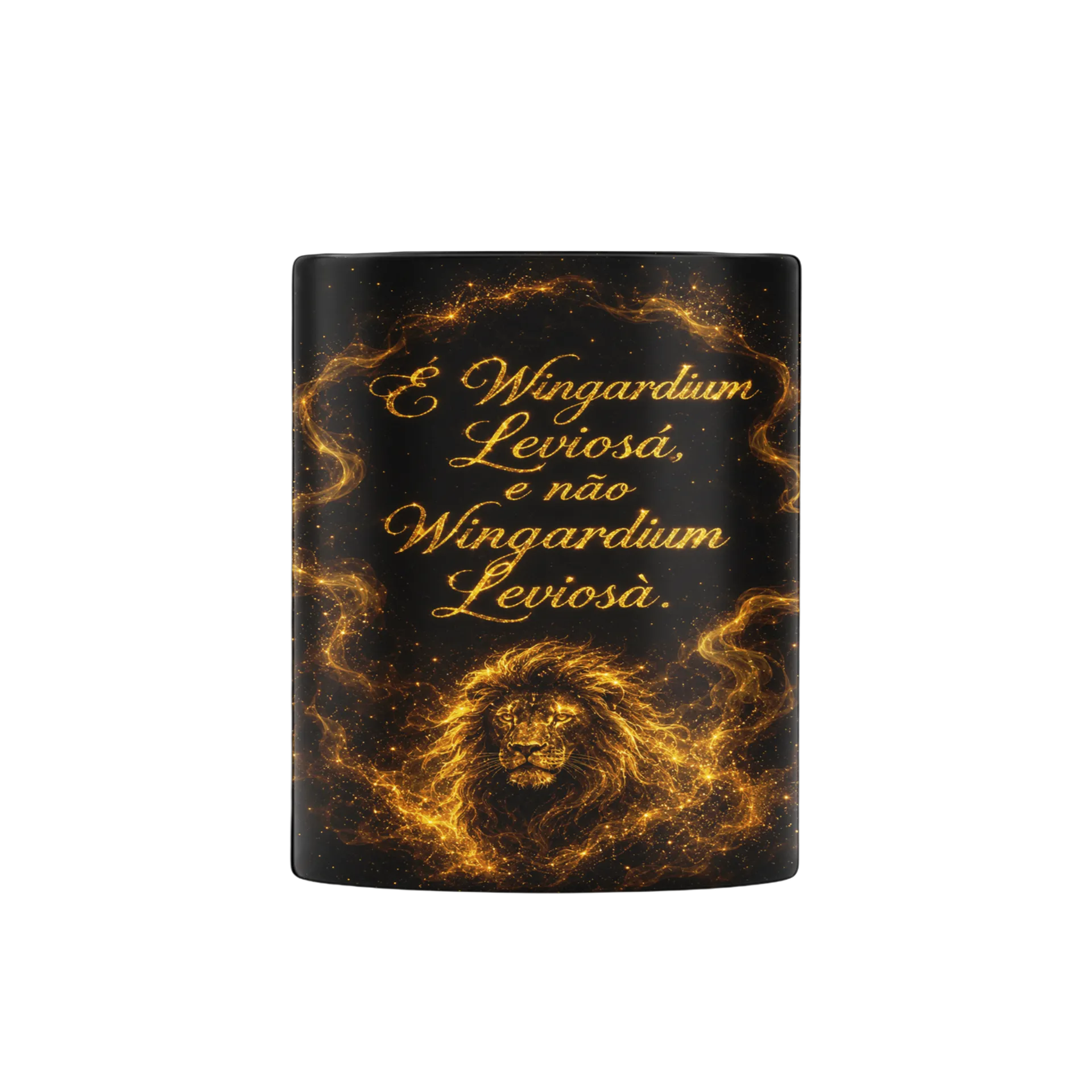 Caneca Porcelana Letras douradas Leão Majestoso 325ml - Imagem 3