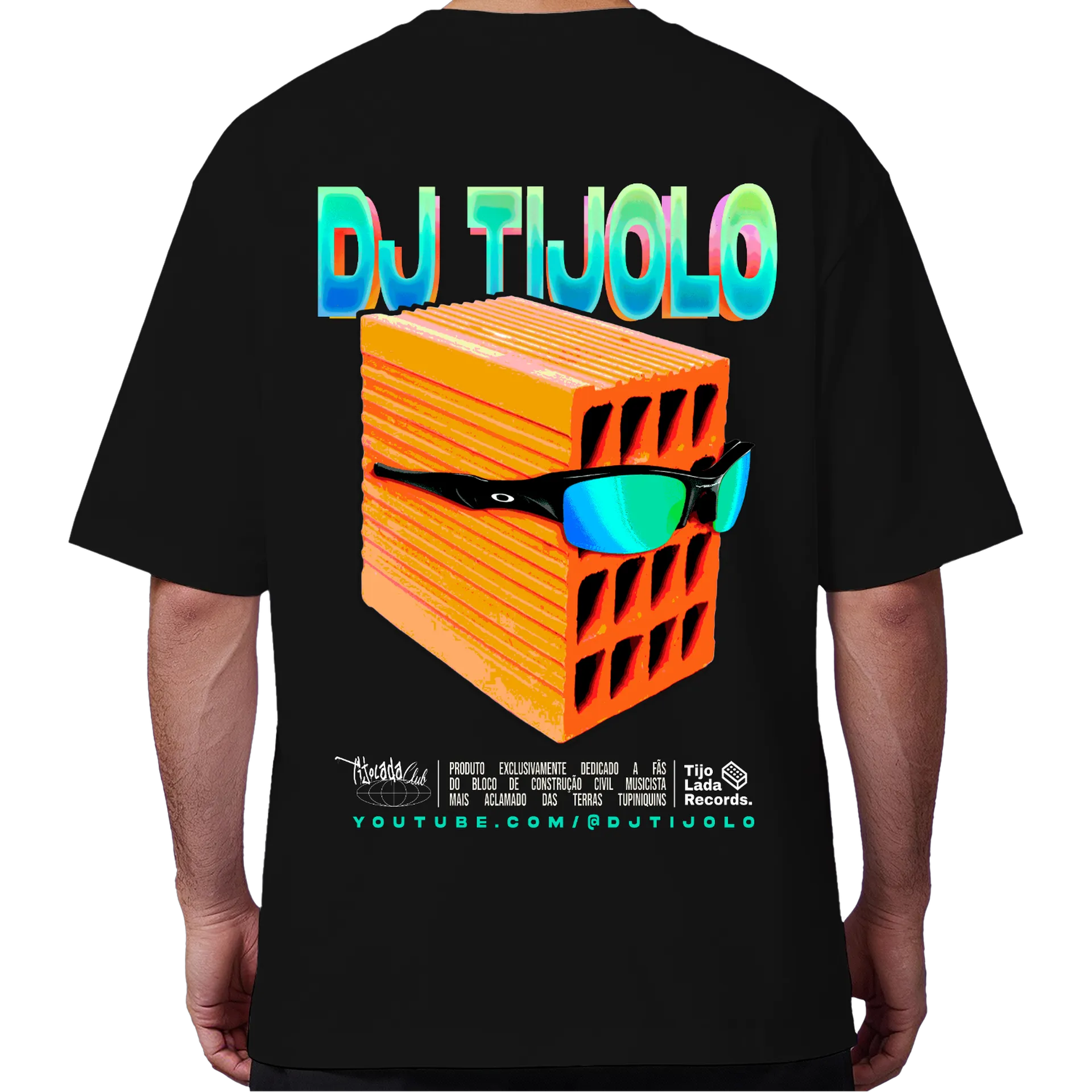 Camiseta Oversized DJ TIJOLO Clássica - Costas - Imagem 1