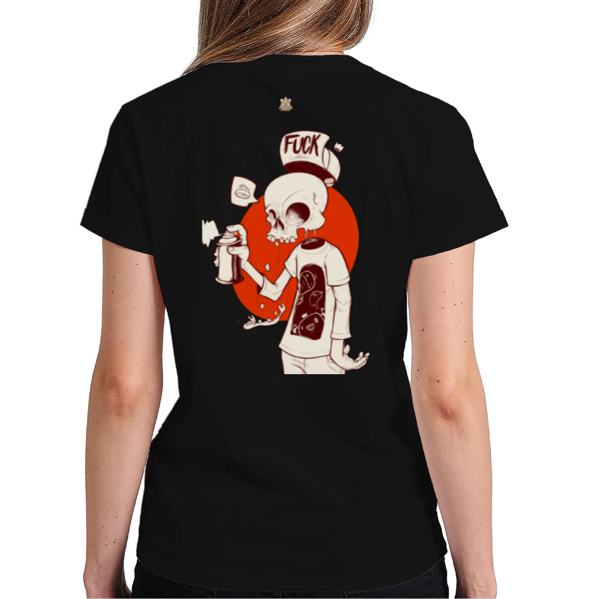 Camiseta Estampa Caveira Spray 100% Algodão - Imagem 6