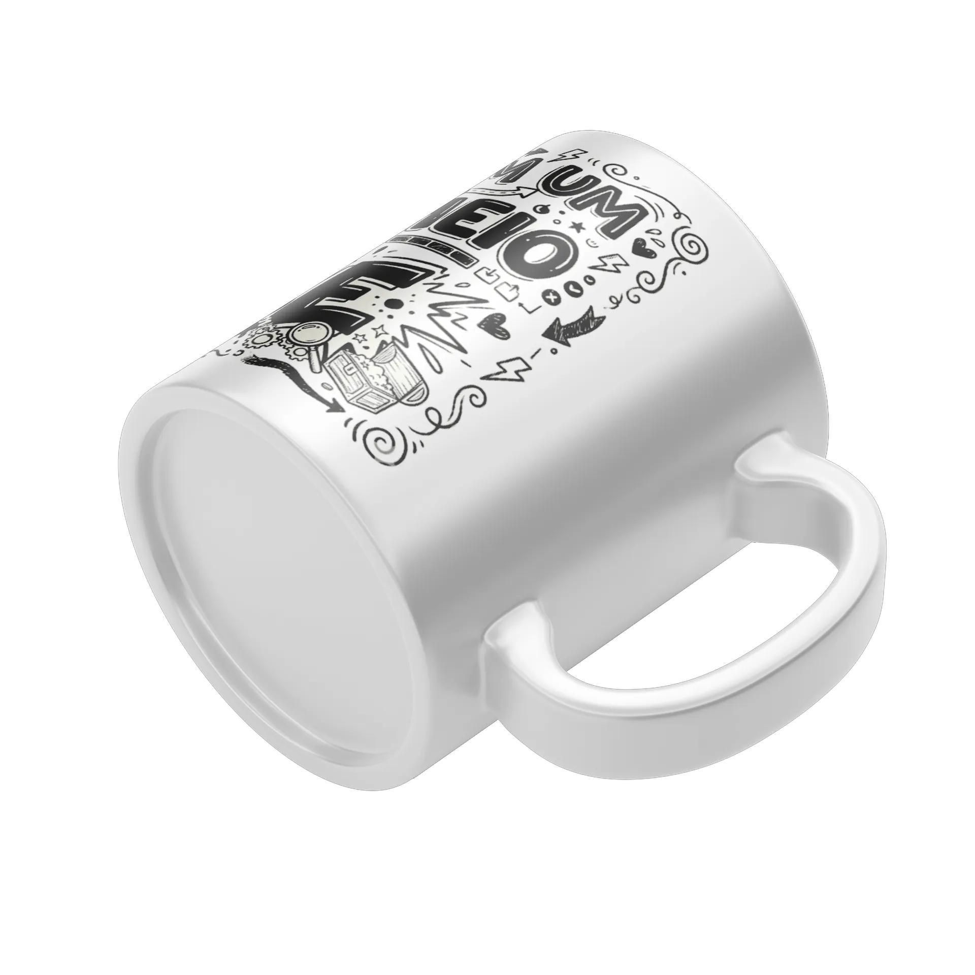 Caneca personalizada na vida começo. meio e foda-se - Imagem 4