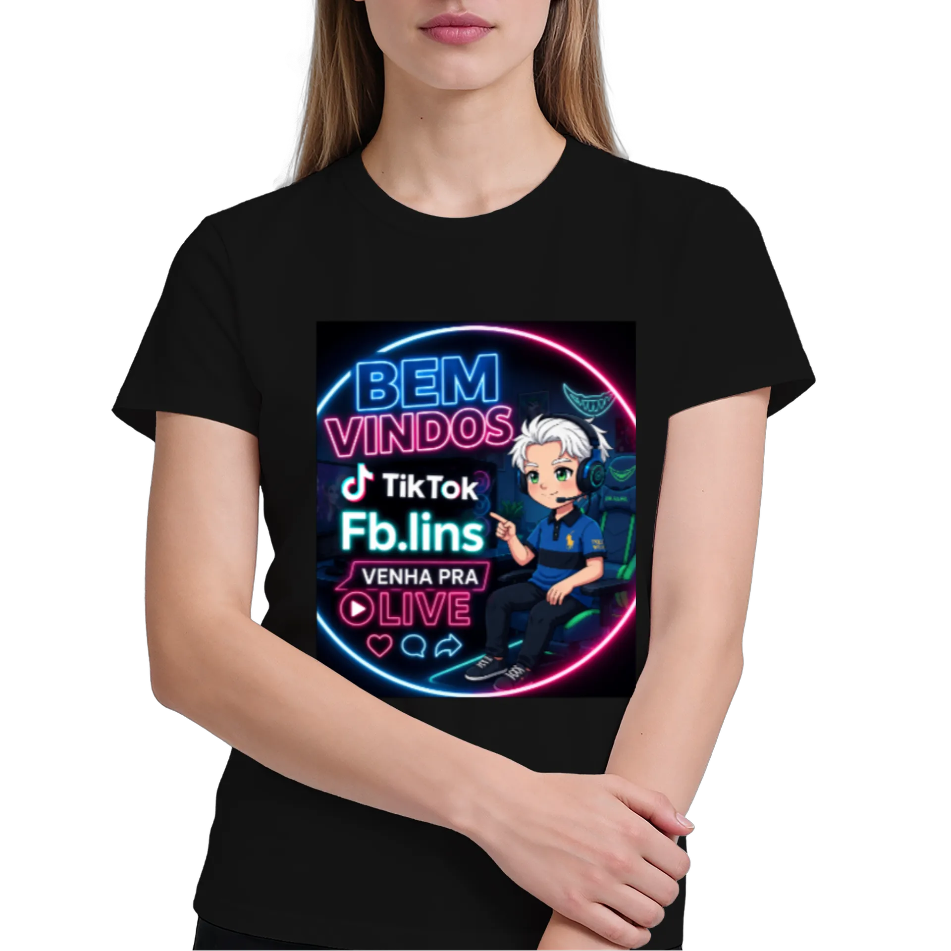 Camiseta Bem Vindos TikTok 100% Algodão - Imagem 4