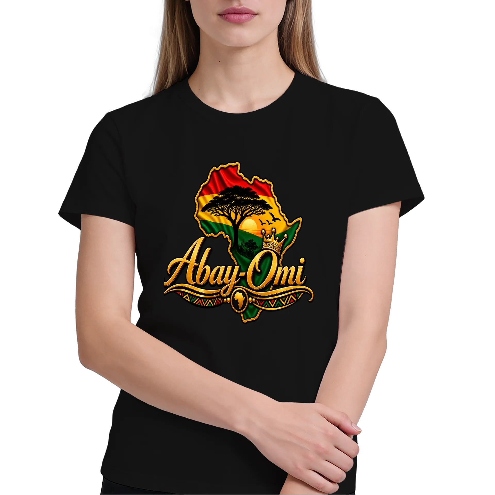 Camiseta Abay-Omi África com Estampa Tipográfica 100% - Imagem 3