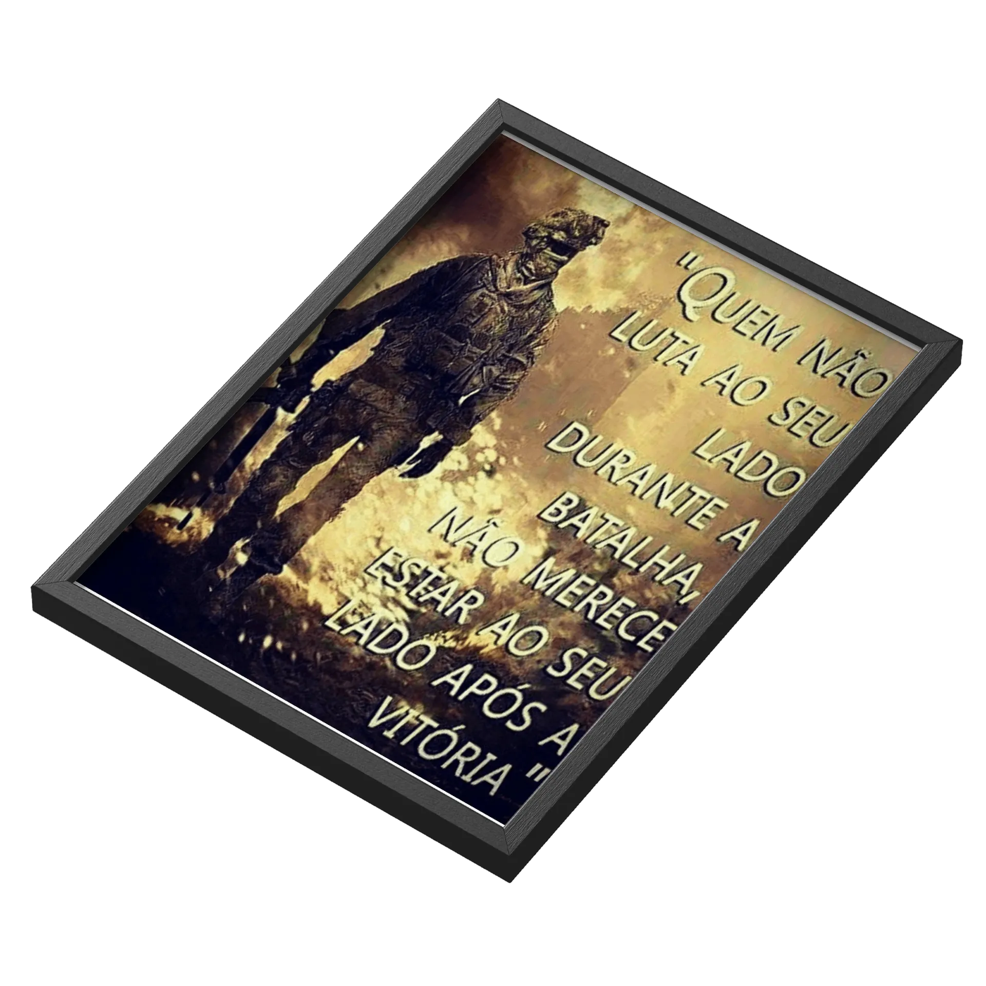 Quadro Frases Inspiradoras Aos Vencidos A3 com Vidro MDF e de carlos — imagem 3 de 3