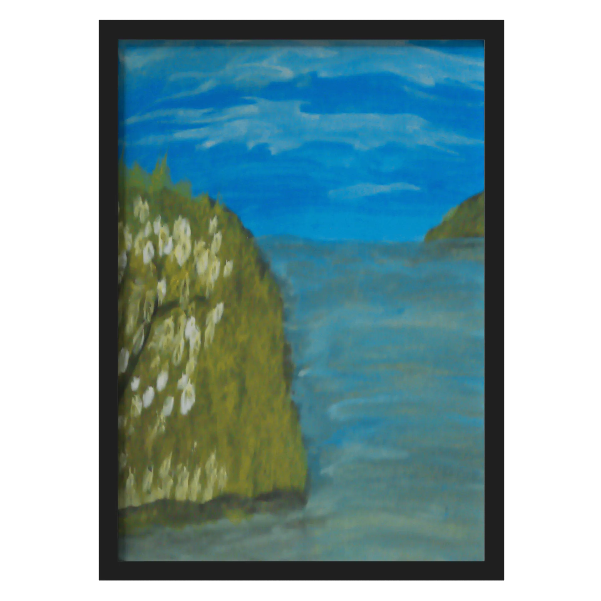 Quadro Paisagem de Lago com Montanhas A3 com Vidro - Imagem 1