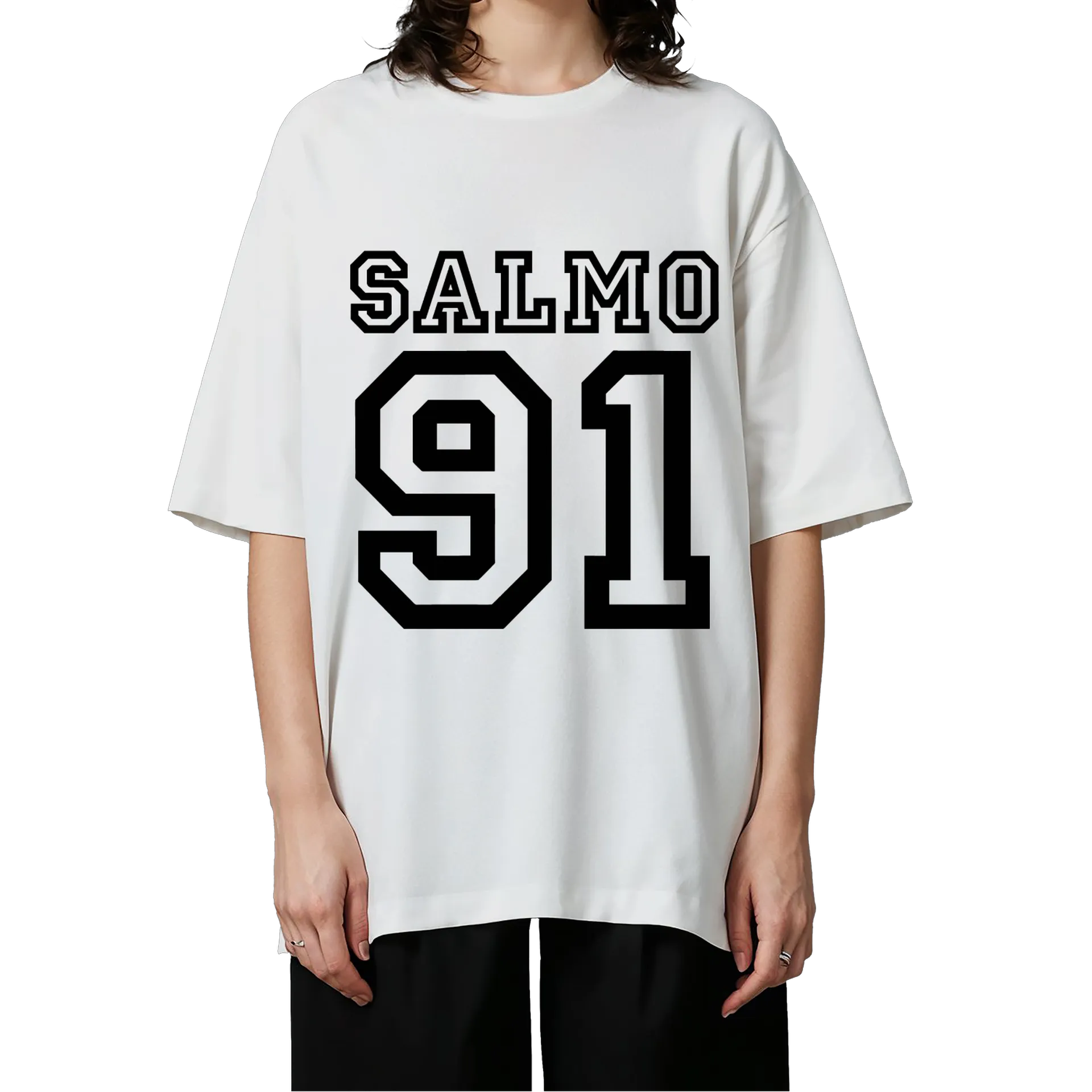 Camiseta Oversized Estampa Salmo 91 100% Algodão - Imagem 3